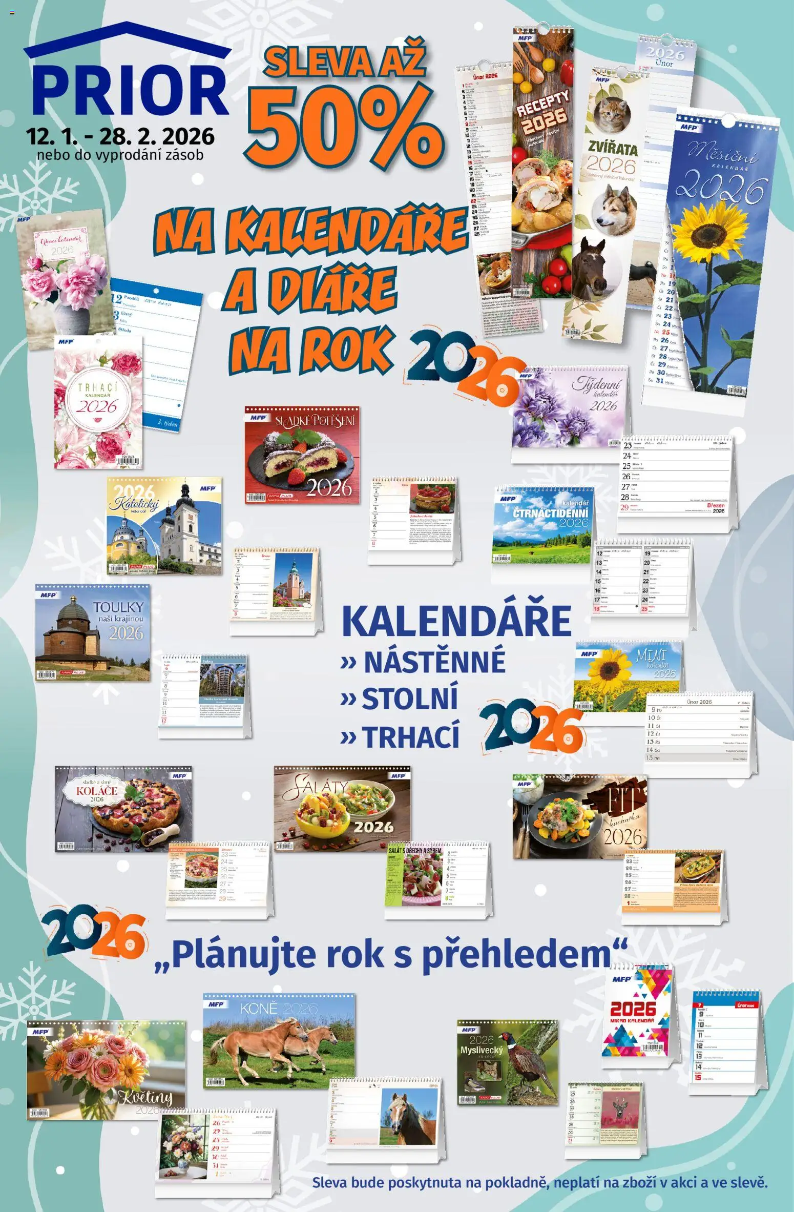 Prior - Akční Nabídka Kalendářů A Diářů - strana 1- platný od 12.01.2026