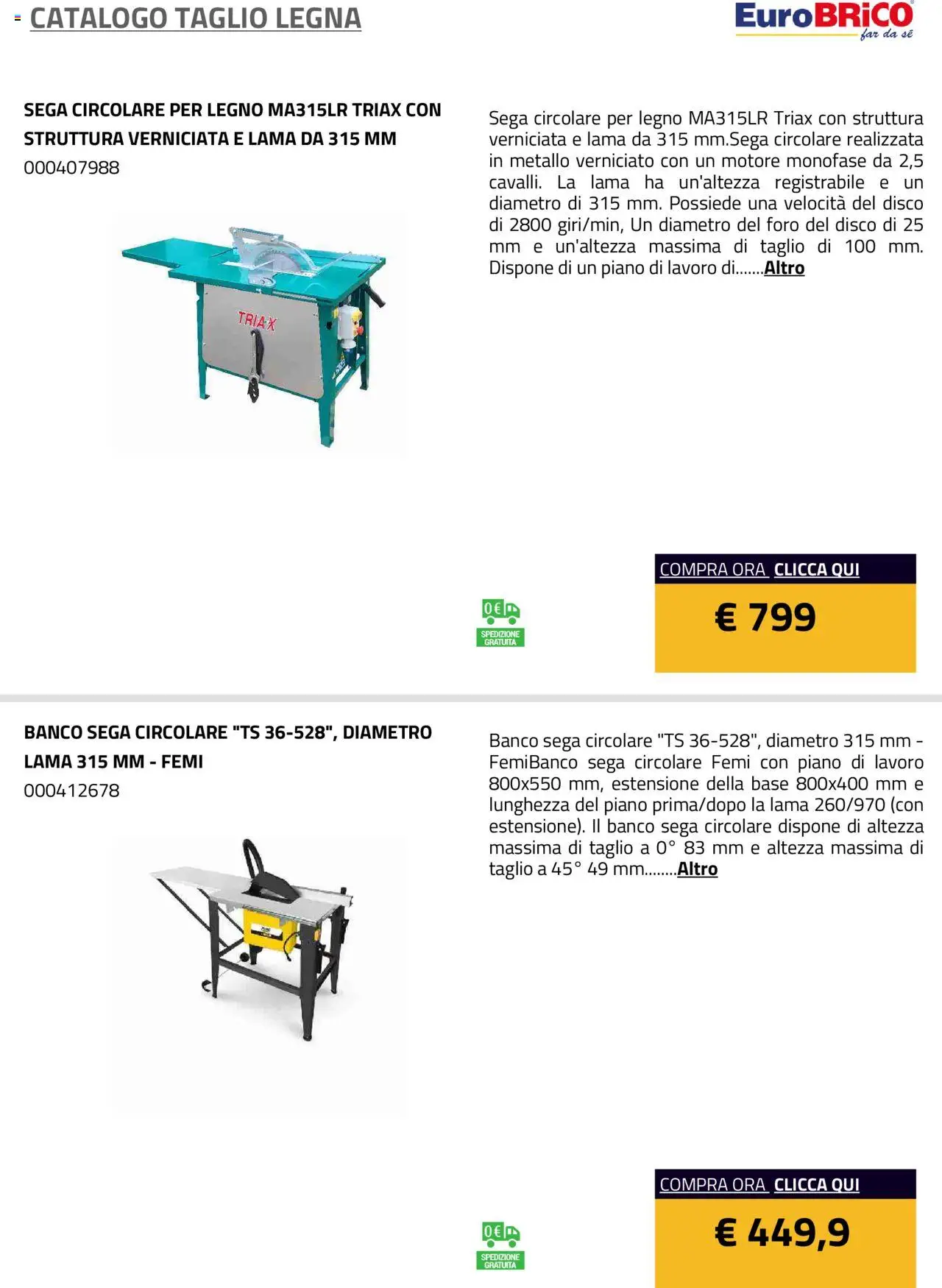 Eurobrico Taglio Legna catalogo - pagina 16 - valido dal 23/07/2025