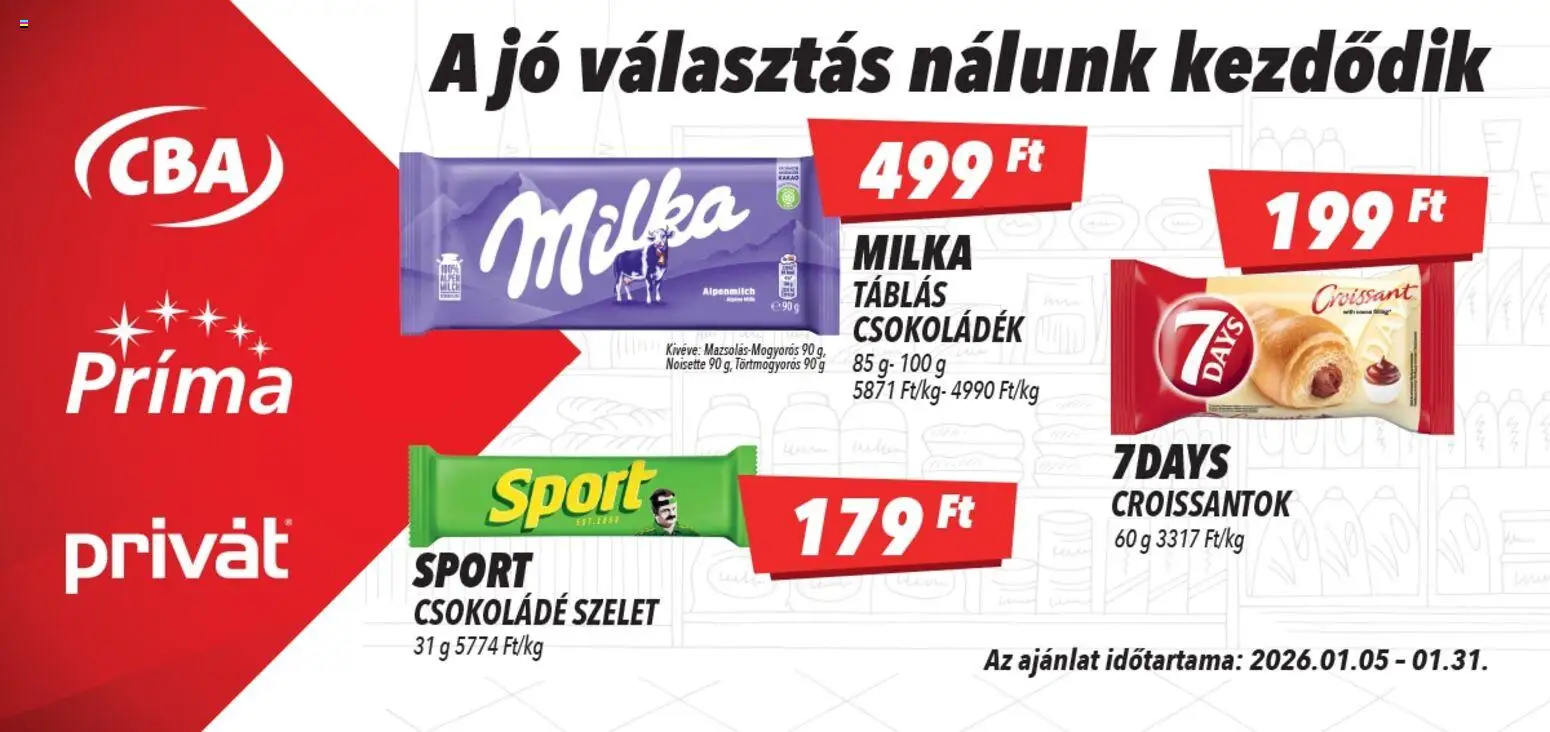 CBA Príma - Óriásplakátok - 1oldal - érvényes 2026.01.05.-tól