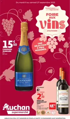 Auchan - Foire aux Vins dans votre supermarché geldig vanaf 09/09/2025