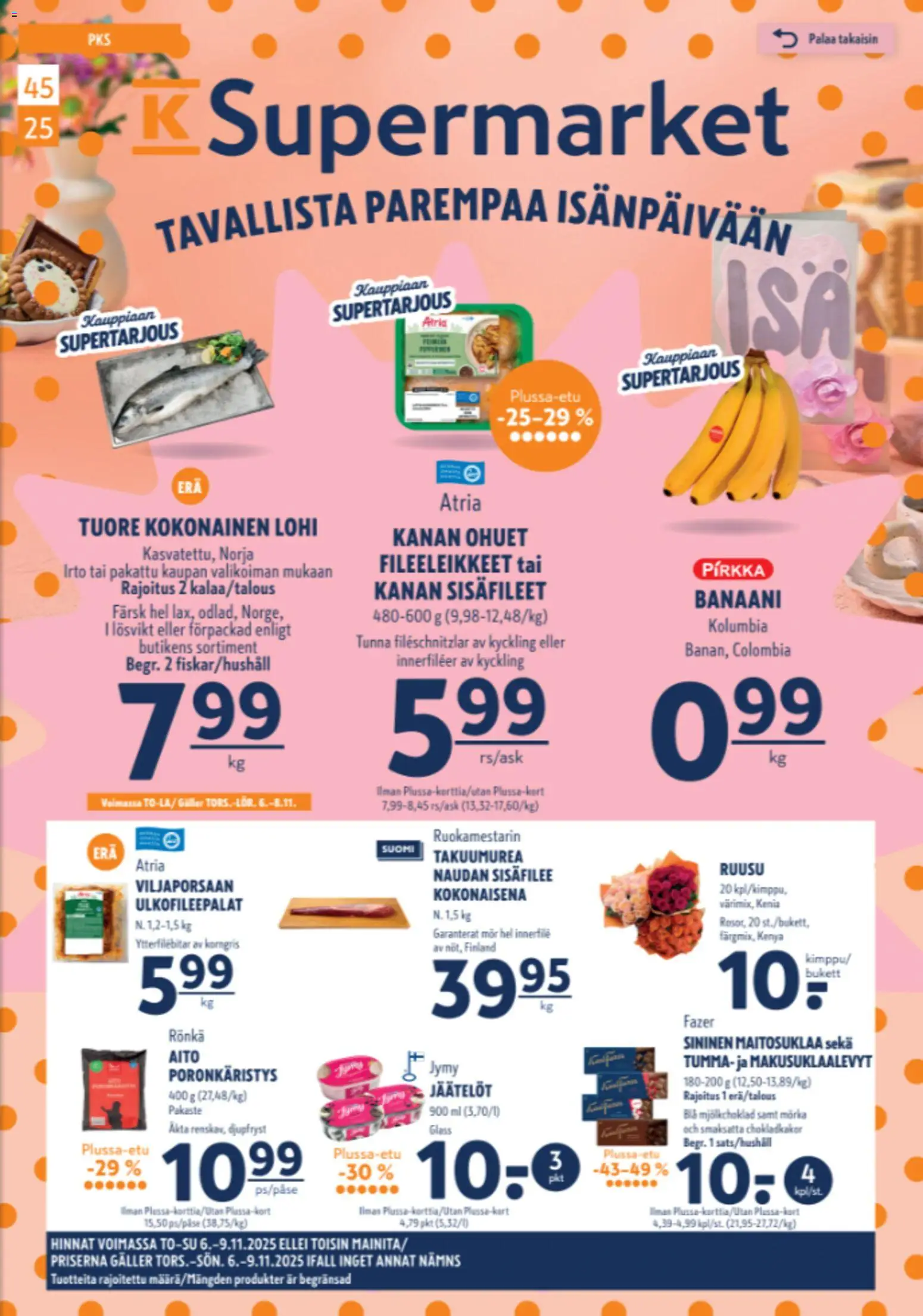 K-Supermarket tarjoukset - sivu 1- voimassa alkaen 06/11/2025