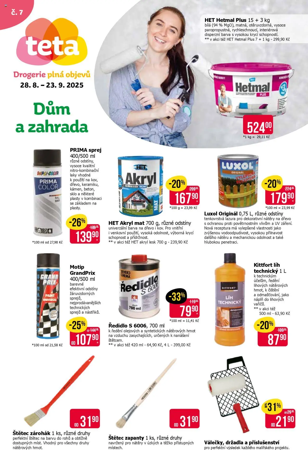 TETA Drogerie leták - Dům a zahrada - strana 1- platný od 28.08.2025