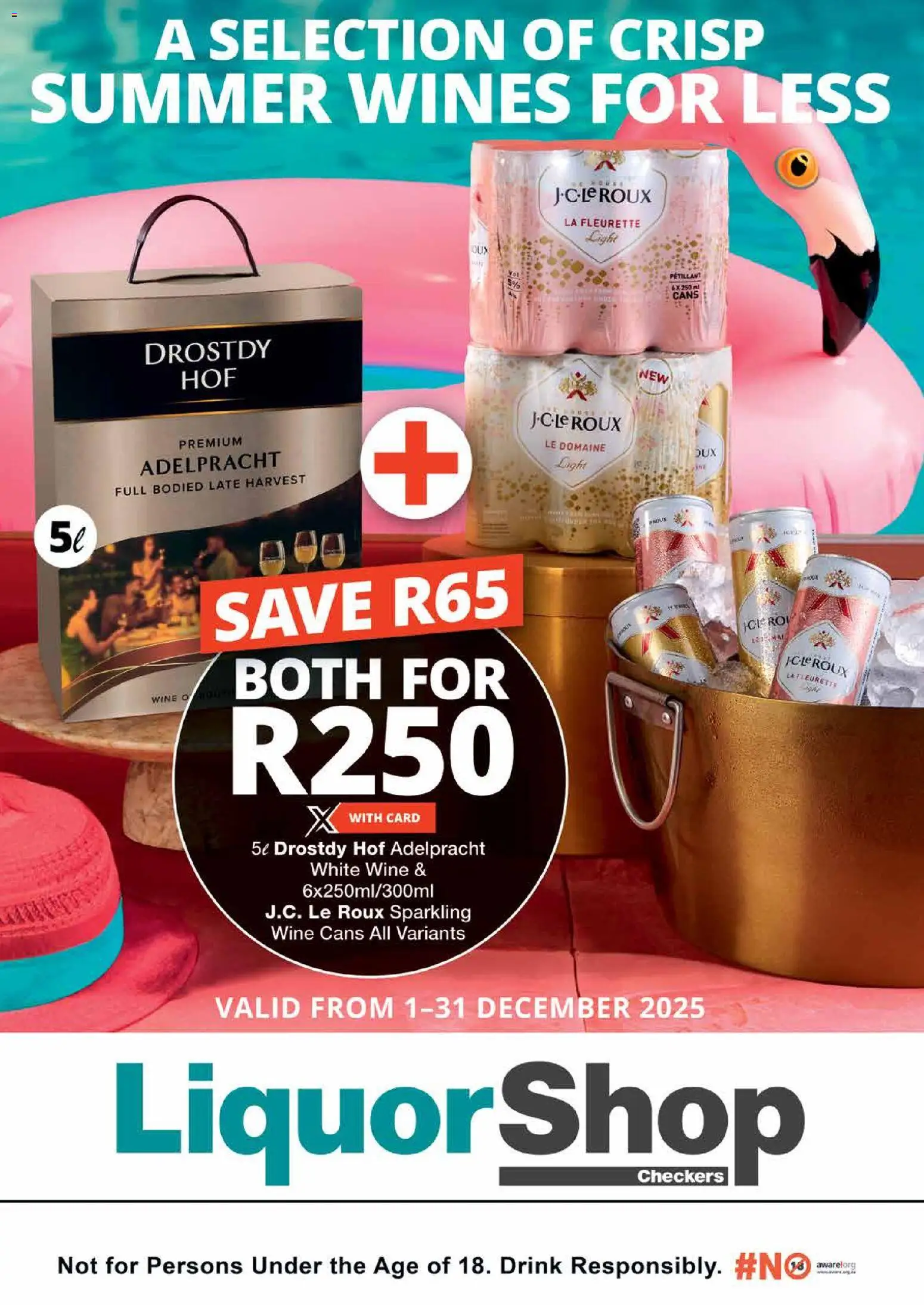 Checkers LiquorShop December Wine Promotion - page 1- valid from 01/12/2025