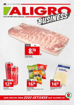 Vorschau Aligro Aktionen Business Chavannes, Matran, Genf, Sitten gültig ab 01.12.2025