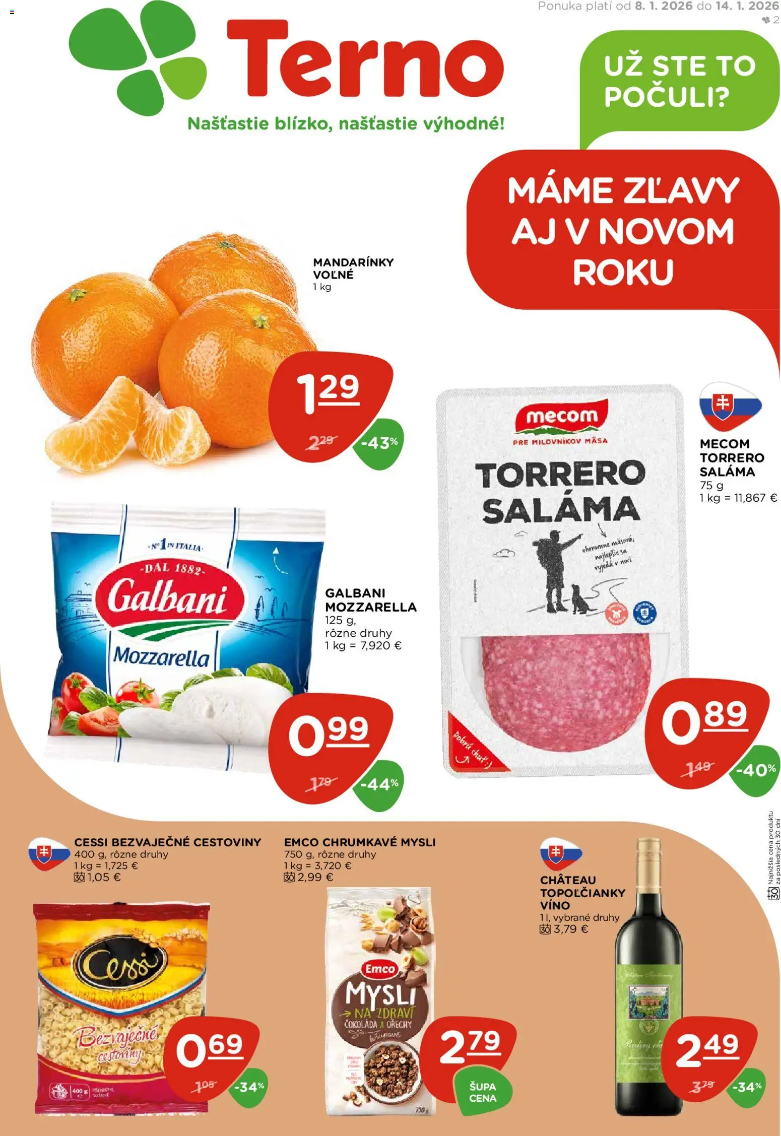 Terno leták - strana 1- platný od 08.01.2026
