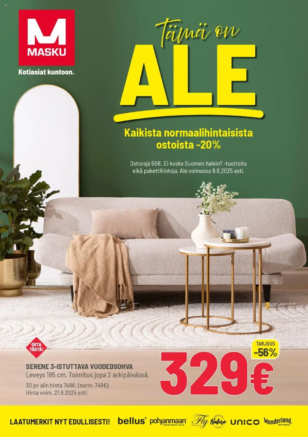 Masku tarjoukset - sivu 1- voimassa alkaen 01/09/2025