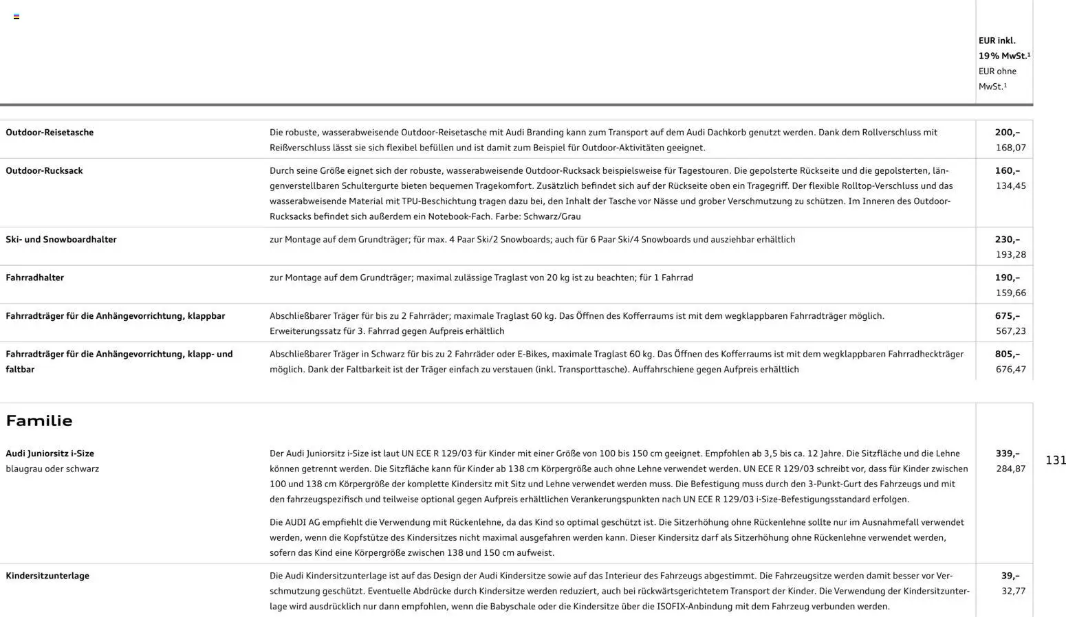 Audi A8 - Seite 131 - gültig ab 28.10.2025