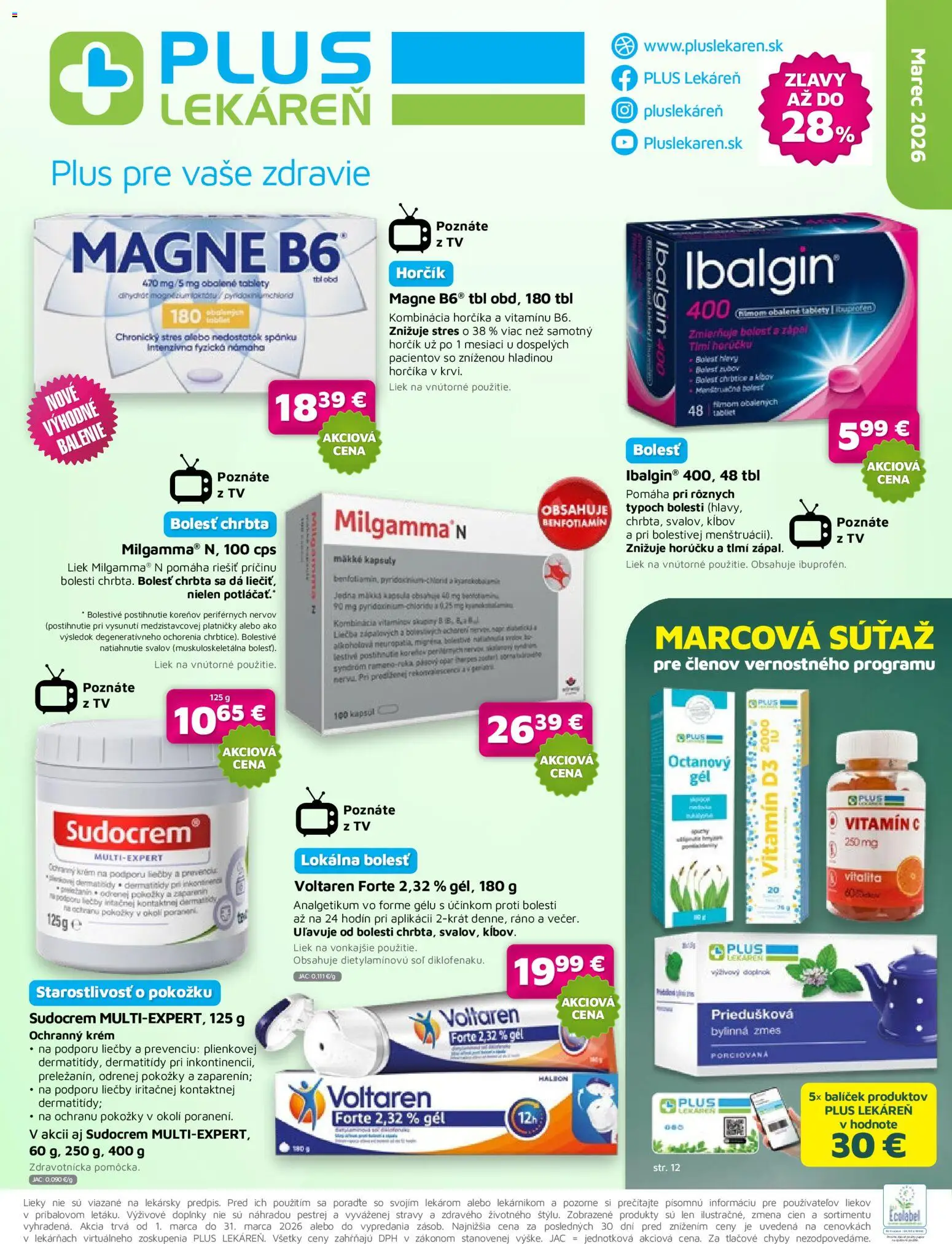 Plus lekáreň leták - strana 1- platný od 01.03.2026