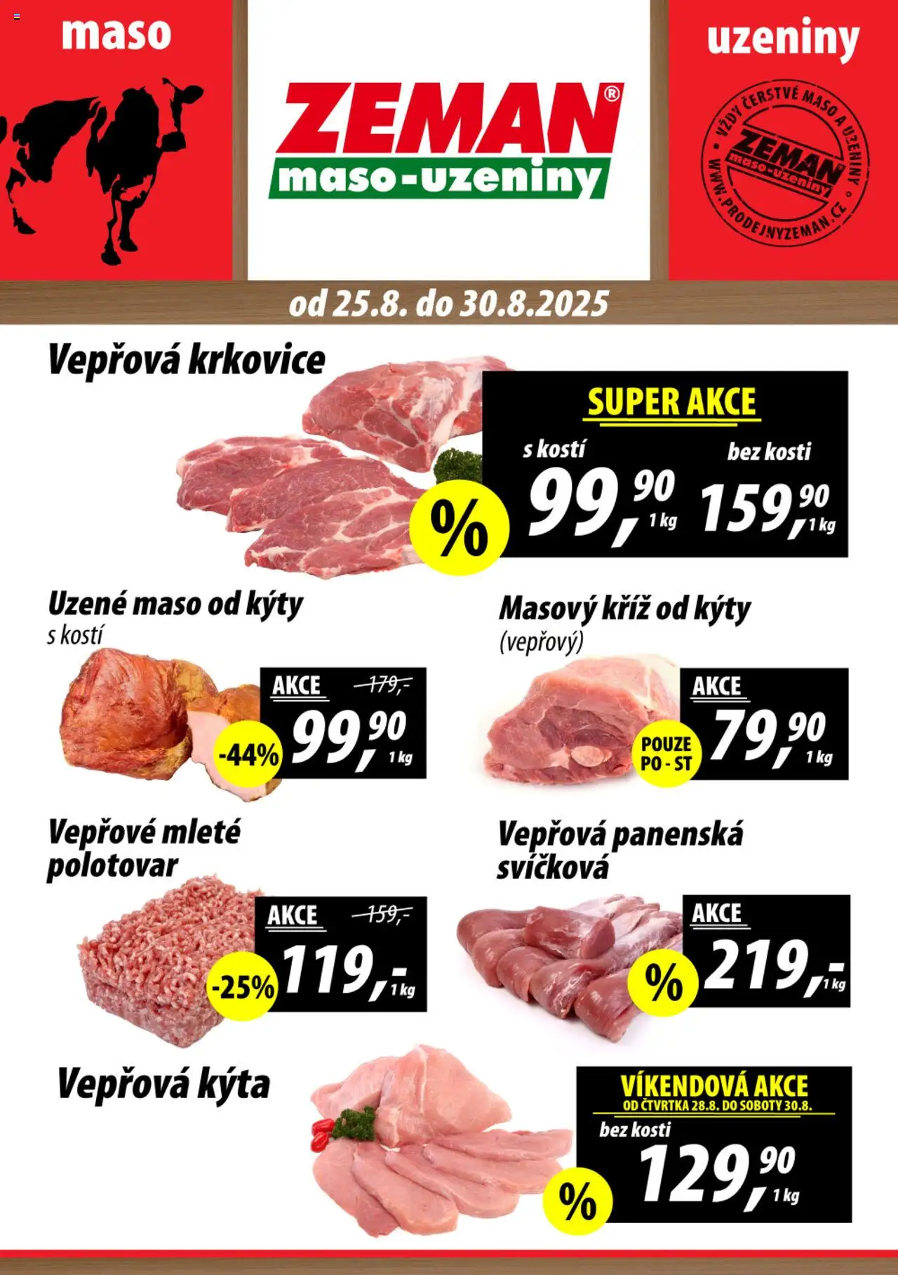 Prodejny Zeman leták - strana 1- platný od 25.08.2025