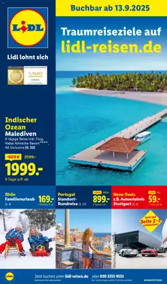 Vorschau Lidl Reisen September/Oktober Reise-Highlights gültig ab 12.09.2025