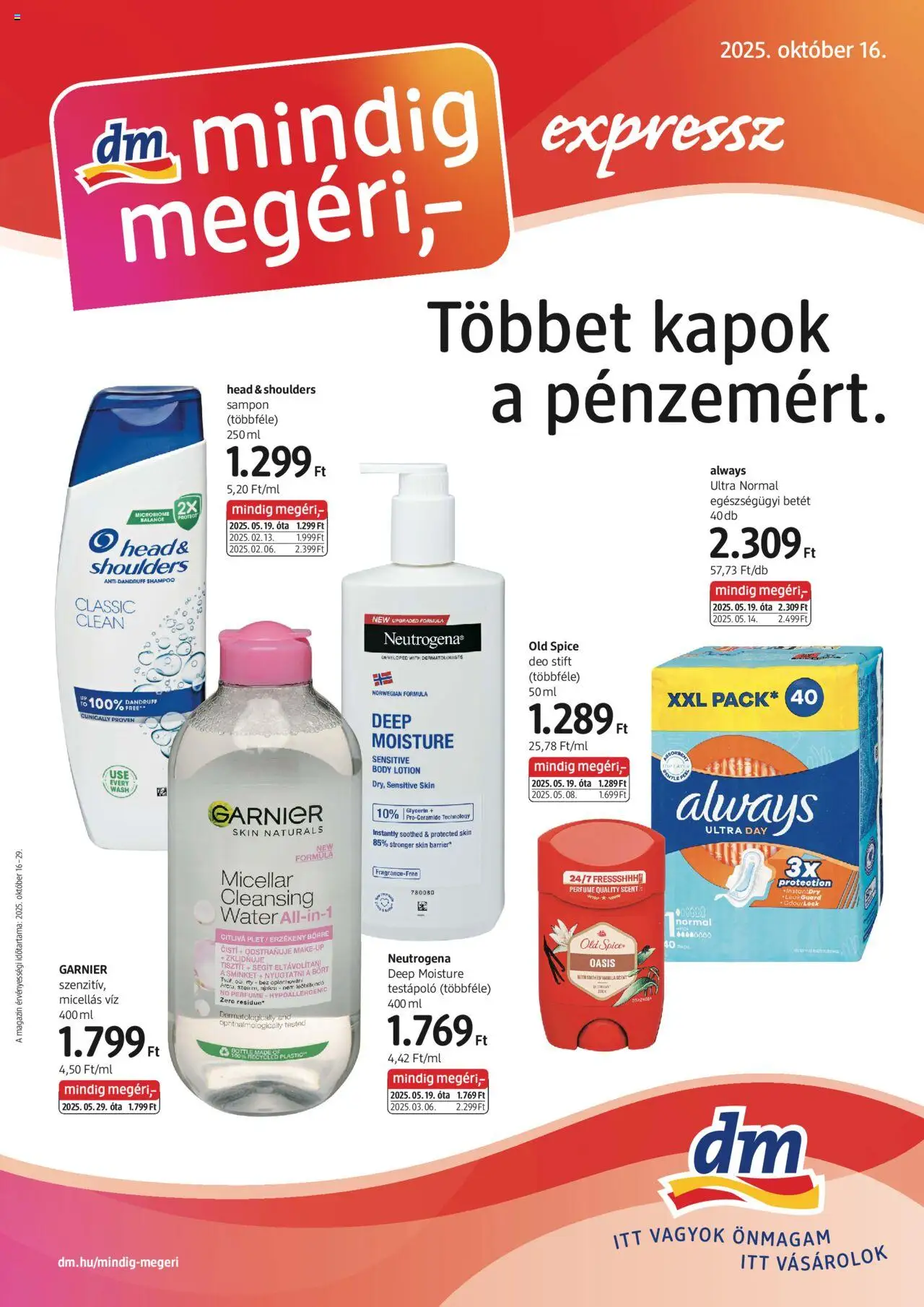 DM Drogerie Markt Akciós újság - 1oldal - érvényes 2025.10.16.-tól