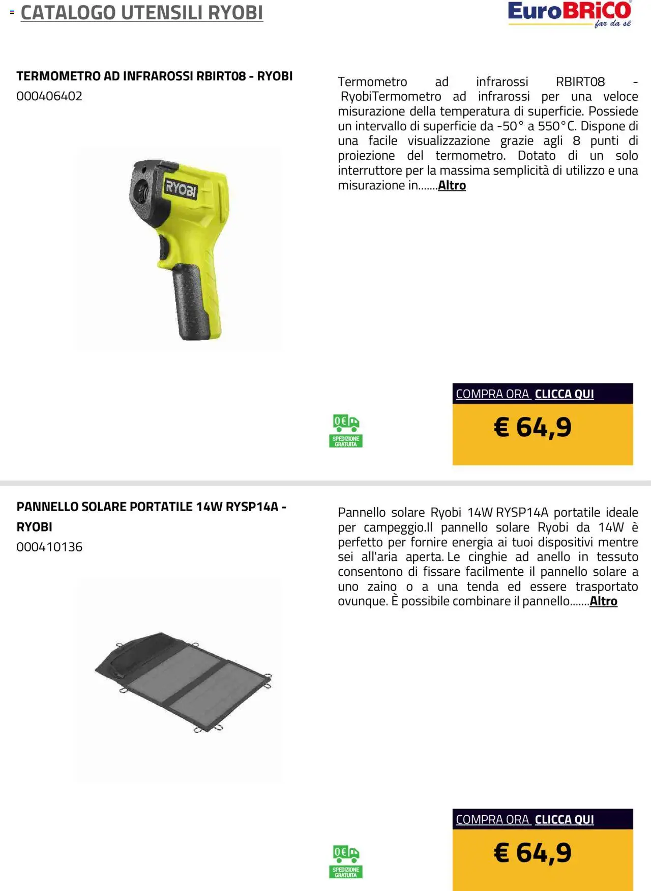 Eurobrico Utensili Ryobi catalogo - pagina 61 - valido dal 23/07/2025