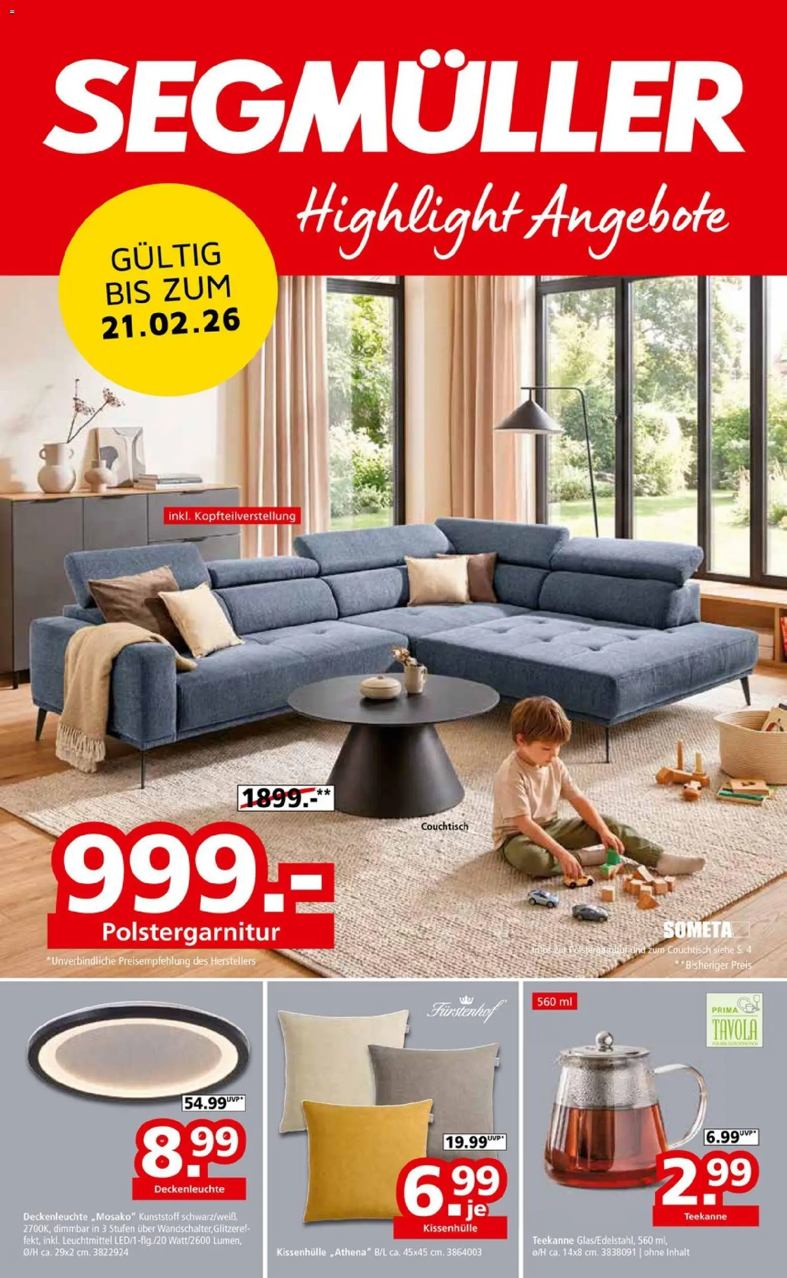 Segmüller Highlight Angebote - Seite 1 - gültig ab 31.01.2026