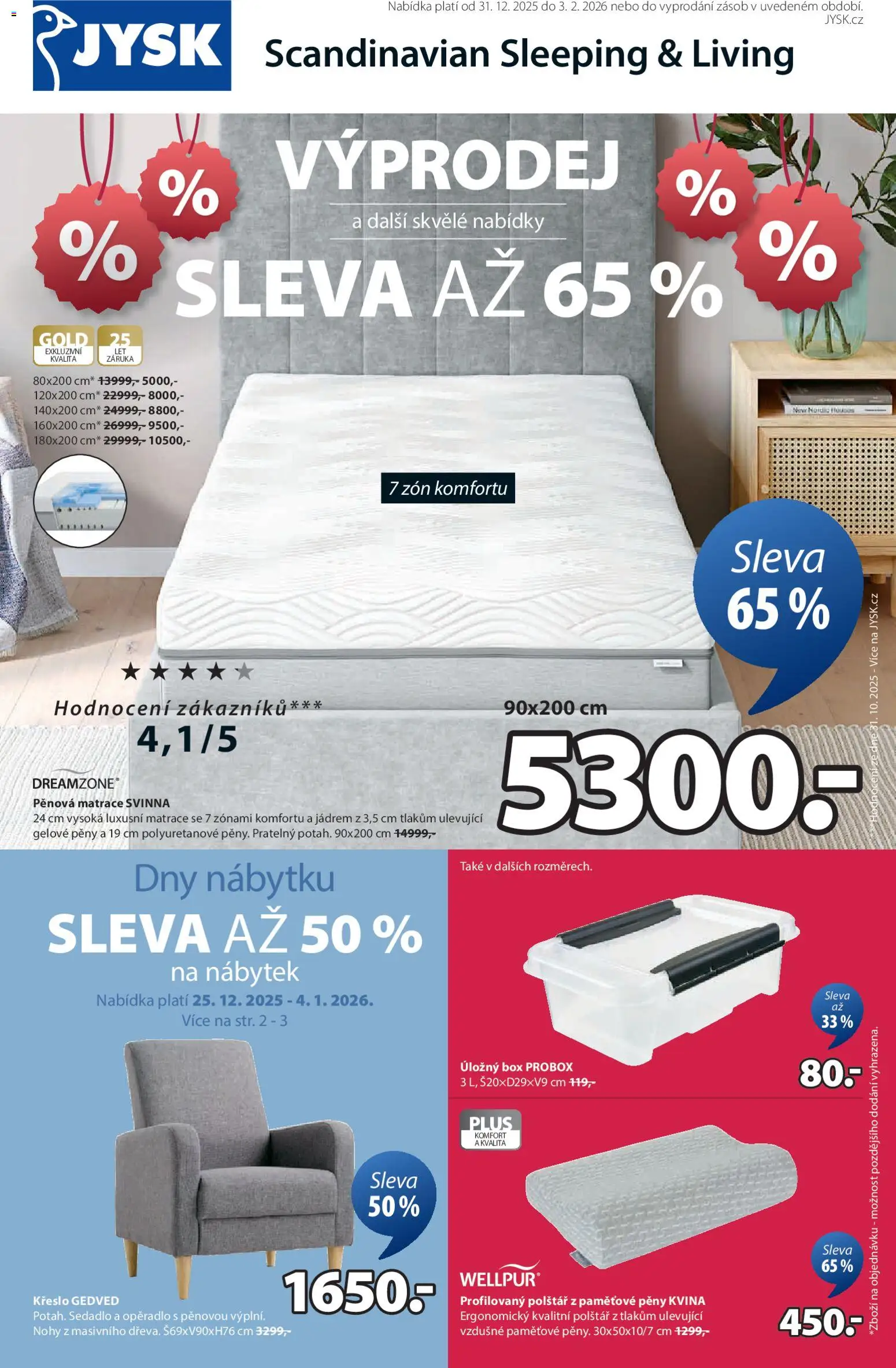 JYSK leták - strana 1- platný od 31.12.2025