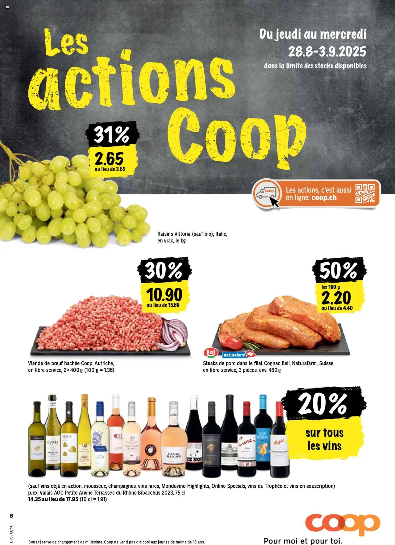 Coop - Les actions de la semaine - Seite 1- gültig ab 28.08.2025