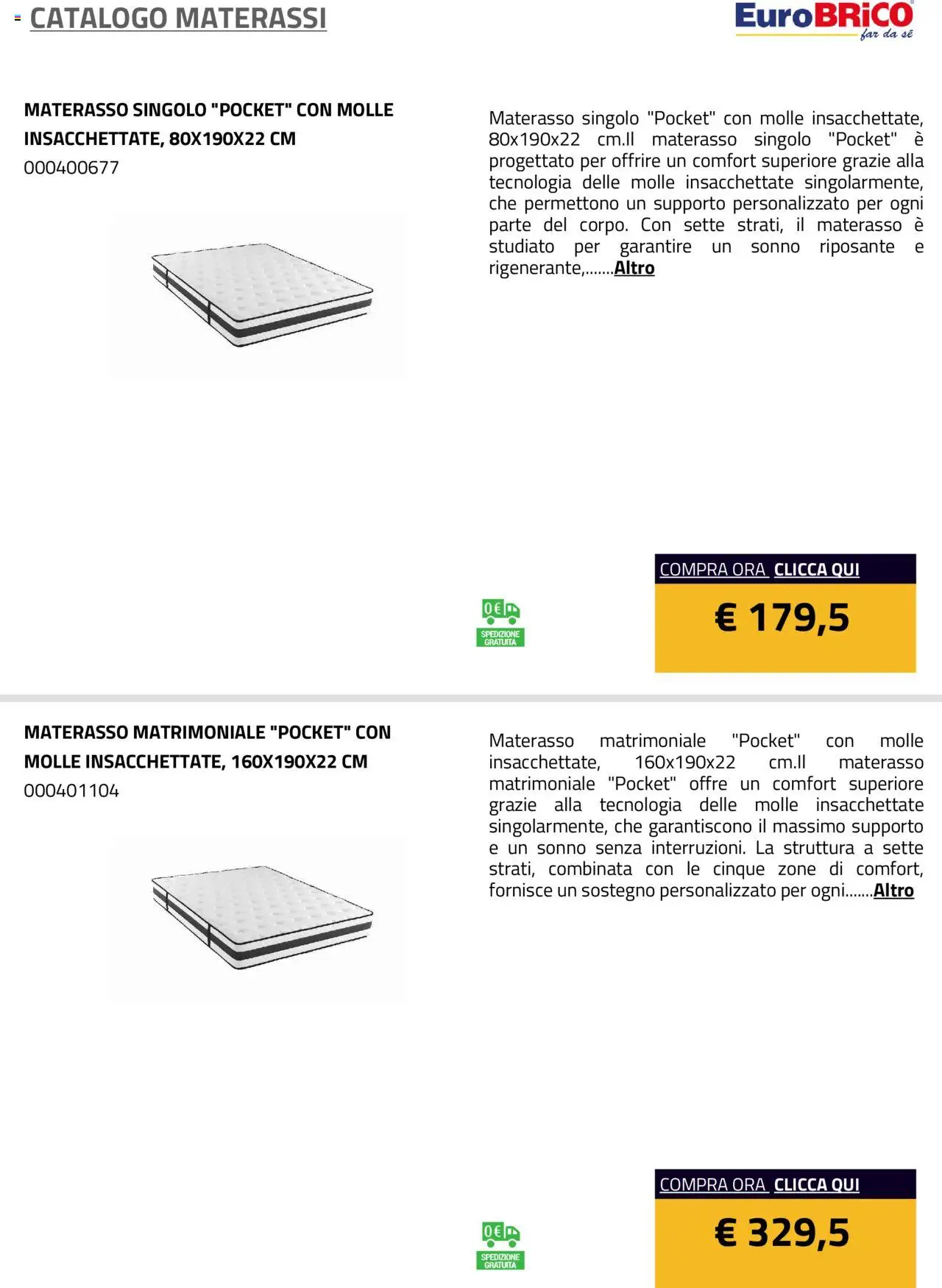 Eurobrico Materassi catalogo - pagina 8 - valido dal 23/07/2025