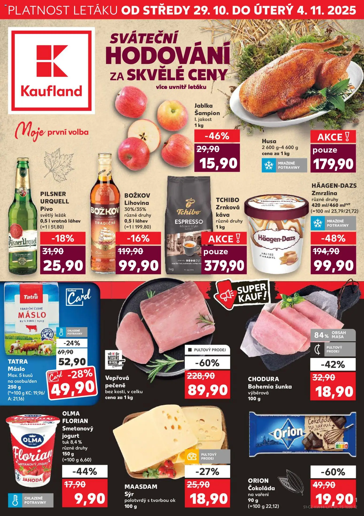 Kaufland leták - strana 1- platný od 29.10.2025