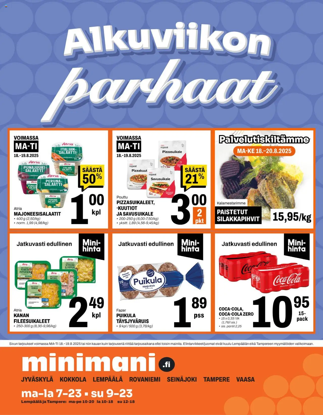 Minimani tarjoukset - sivu 1- voimassa alkaen 18/08/2025
