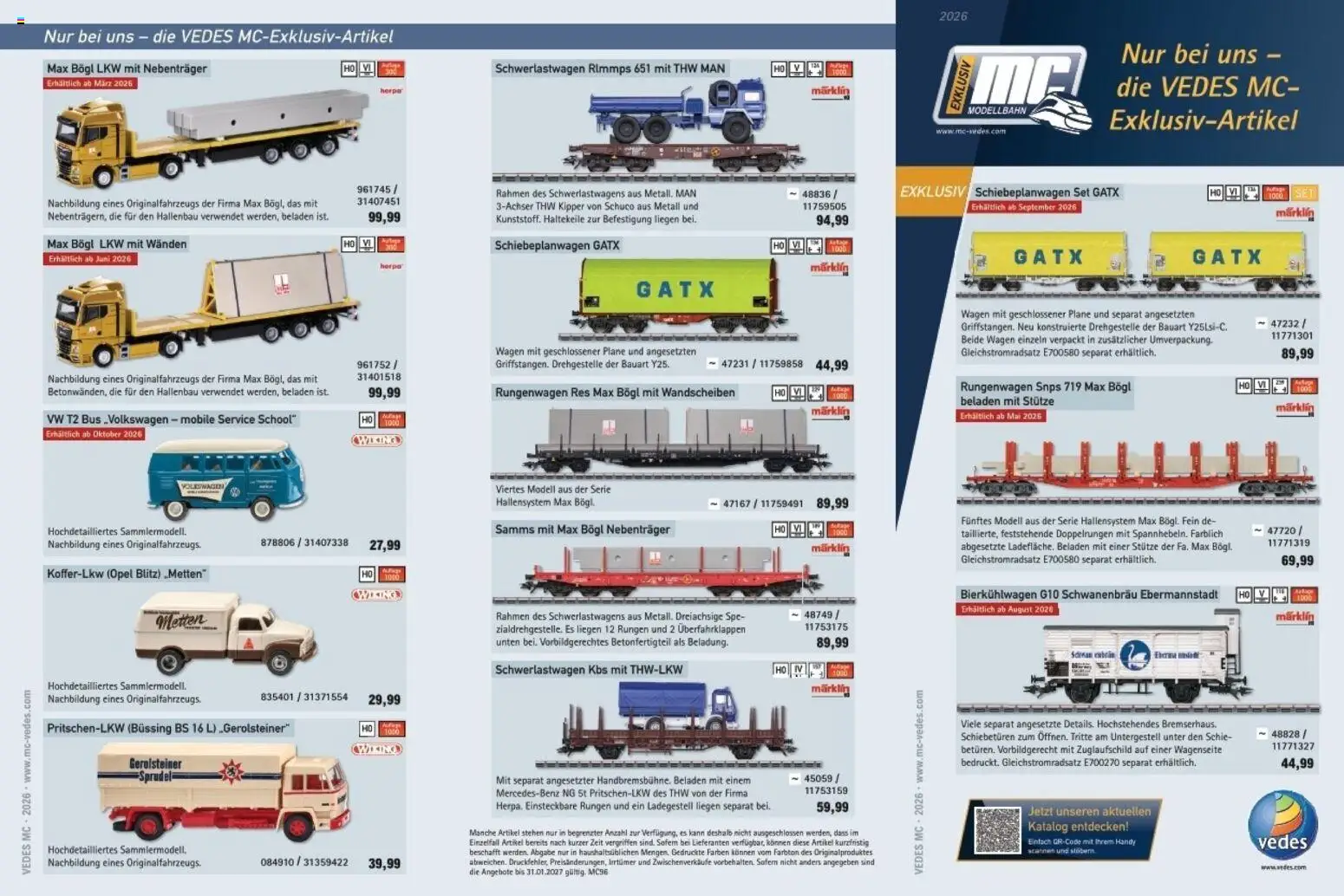 Vedes - MC Exklusivflyer 2026  - Seite 1 - gültig ab 09.01.2026