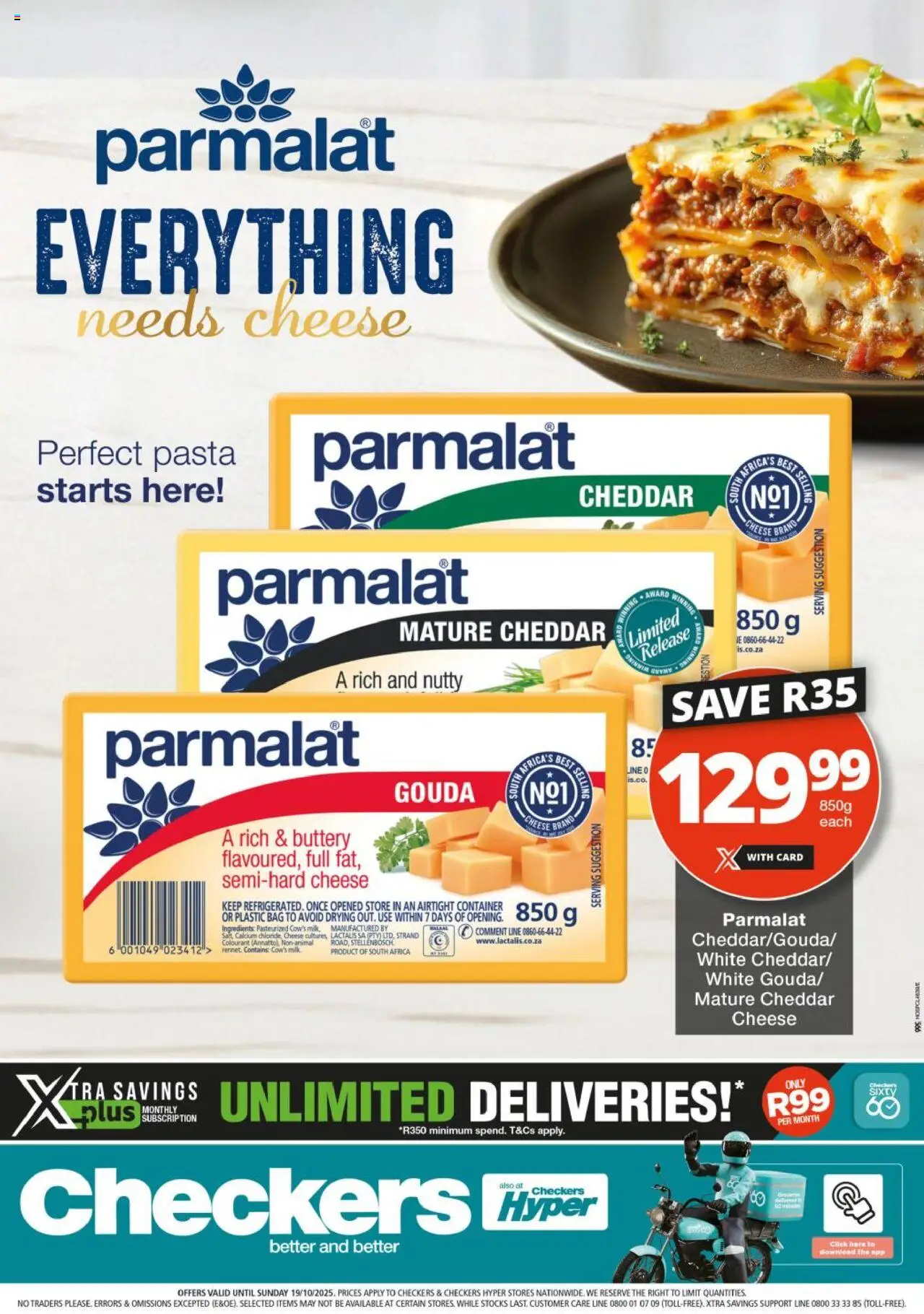 Checkers - Parmalat Promotion Extra - page 1- valid from 06/10/2025