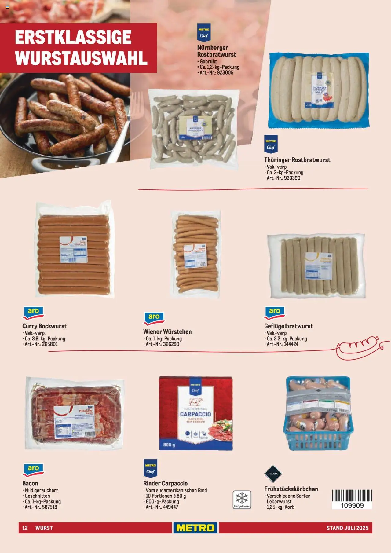 Metro - Sortimentskatalog Lieferservice - Seite 12 - gültig ab 31.07.2025
