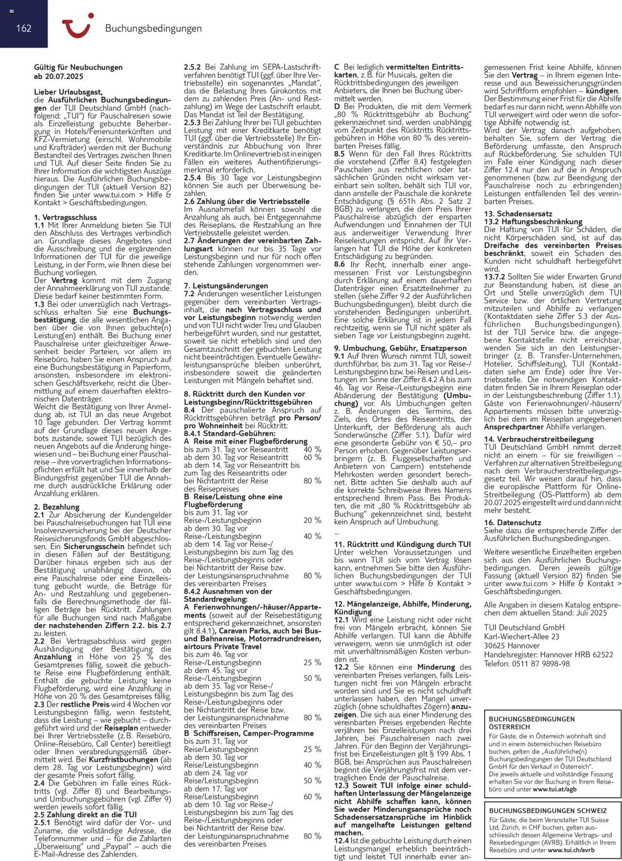 TUI Prospekt Kanaren, Kapverden & Senegal 2025/26	  - Seite 162 - gültig ab 01.11.2025