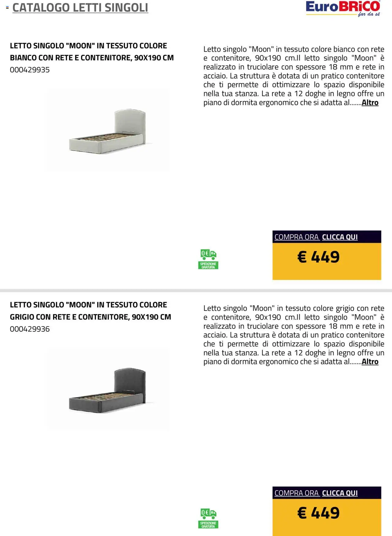 Eurobrico Letti Singoli catalogo - pagina 41 - valido dal 23/07/2025
