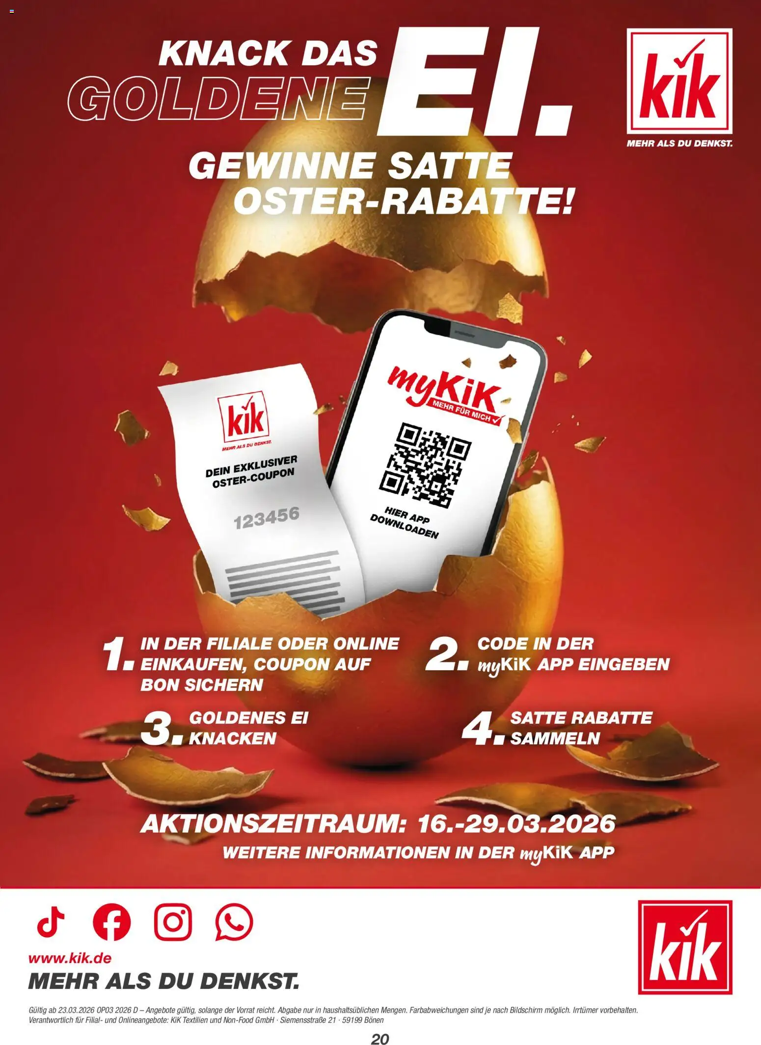 Kik Prospekt 	 - Seite 20 - gültig ab 23.03.2026