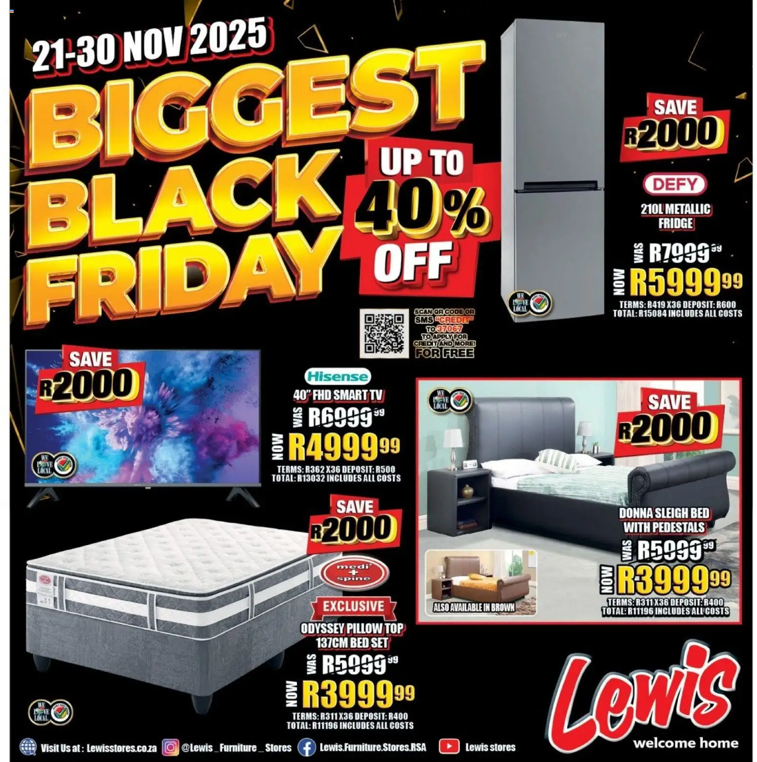 Lewis Stores Black Friday - page 1- valid from 21/11/2025