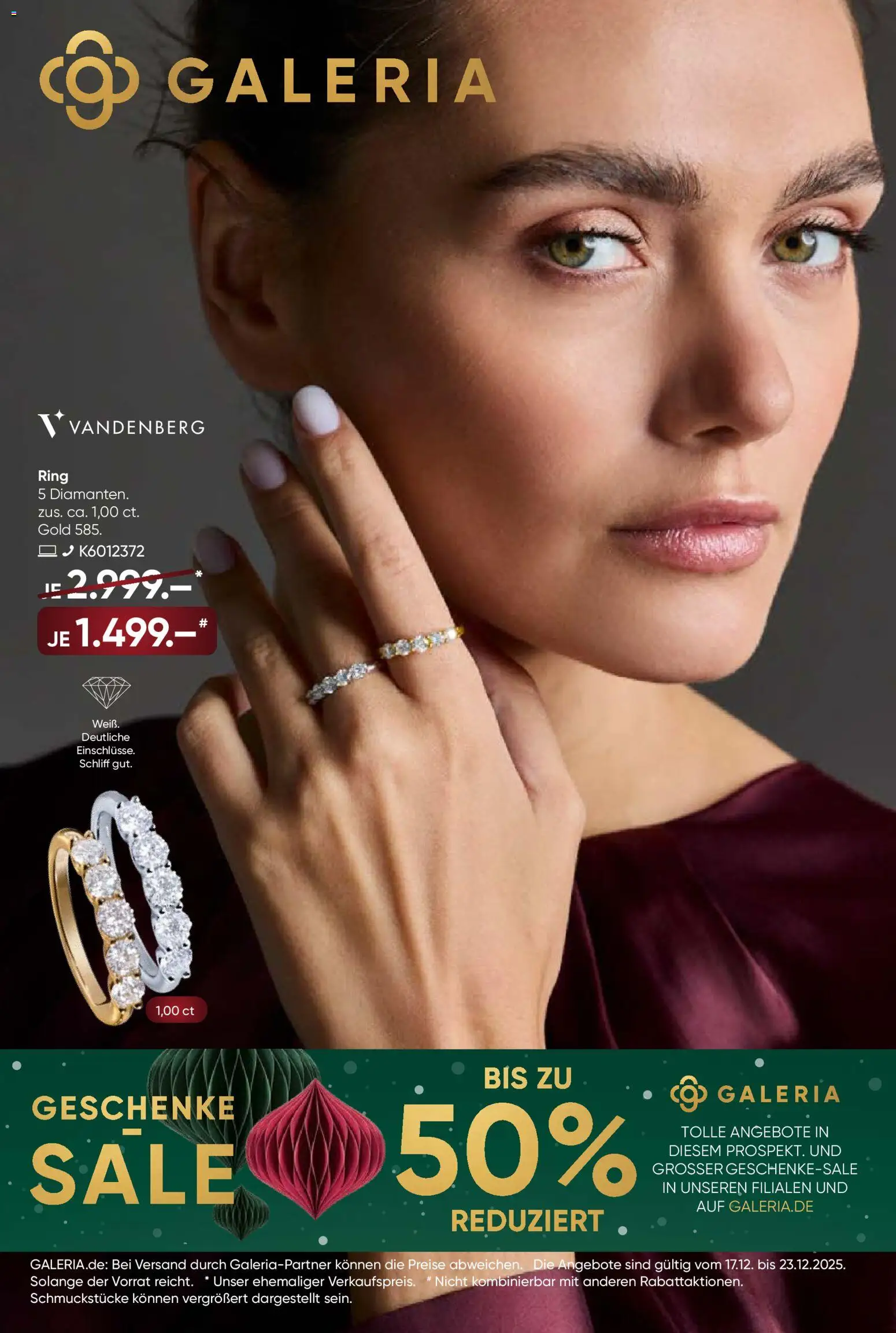 Galeria Karstadt Kaufhof Prospekt 	 - Seite 1 - gültig ab 17.12.2025