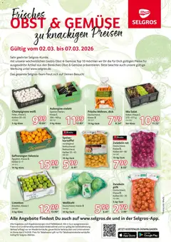 Vorschau Selgros Obst & Gemüse gültig ab 02.03.2026