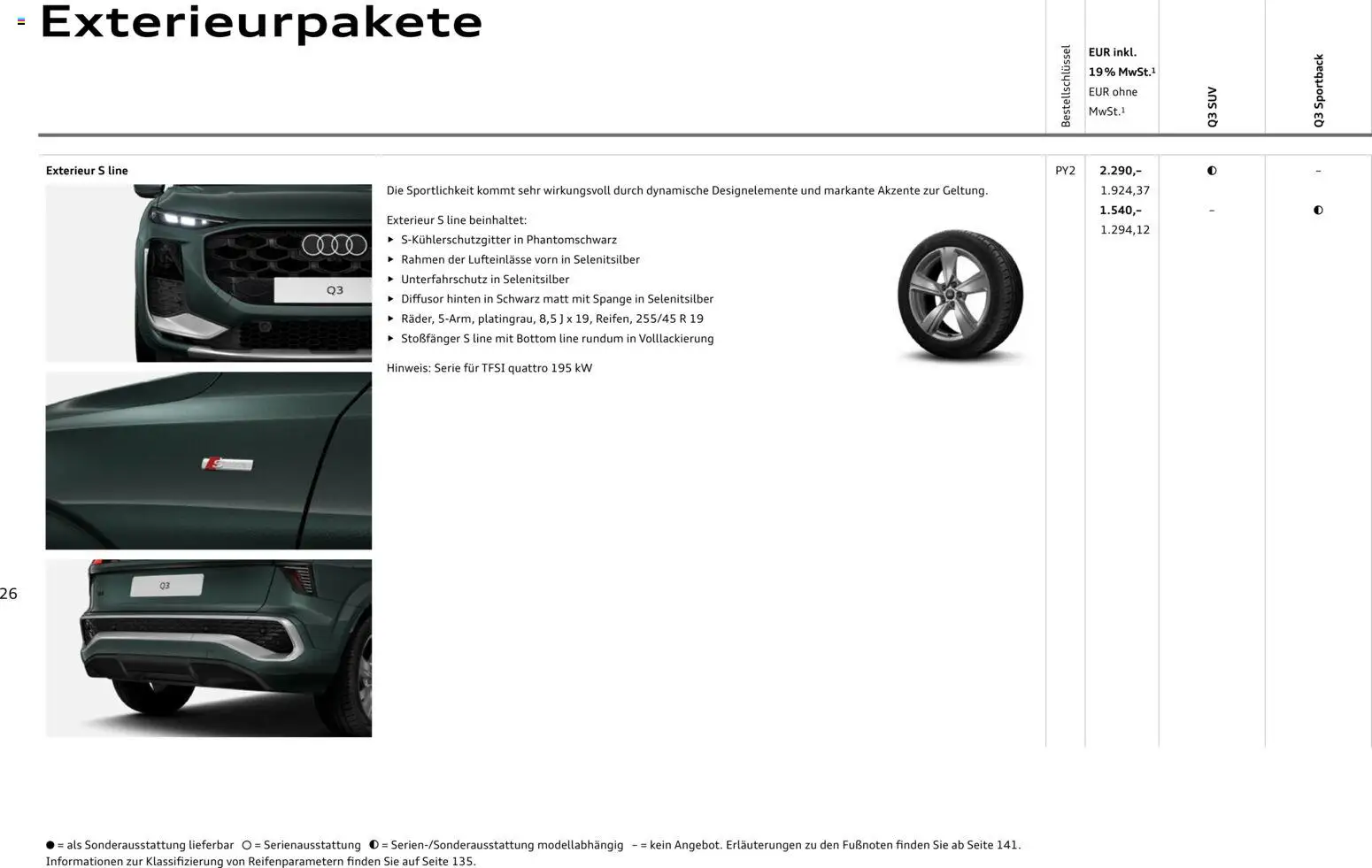 Audi Q3 - Seite 26 - gültig ab 29.01.2026