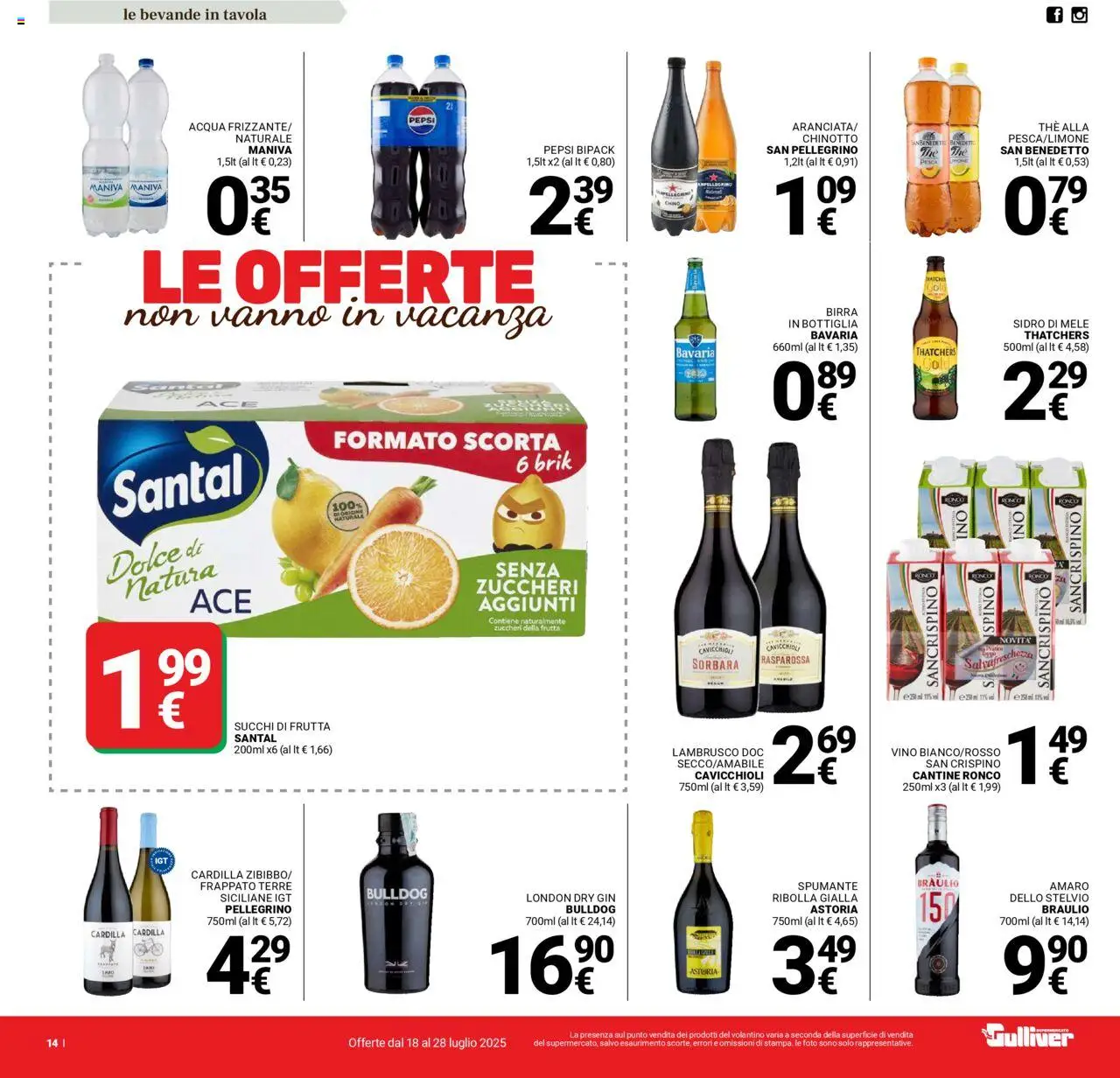 Volantino Gulliver	 - pagina 14 - valido dal 18/07/2025