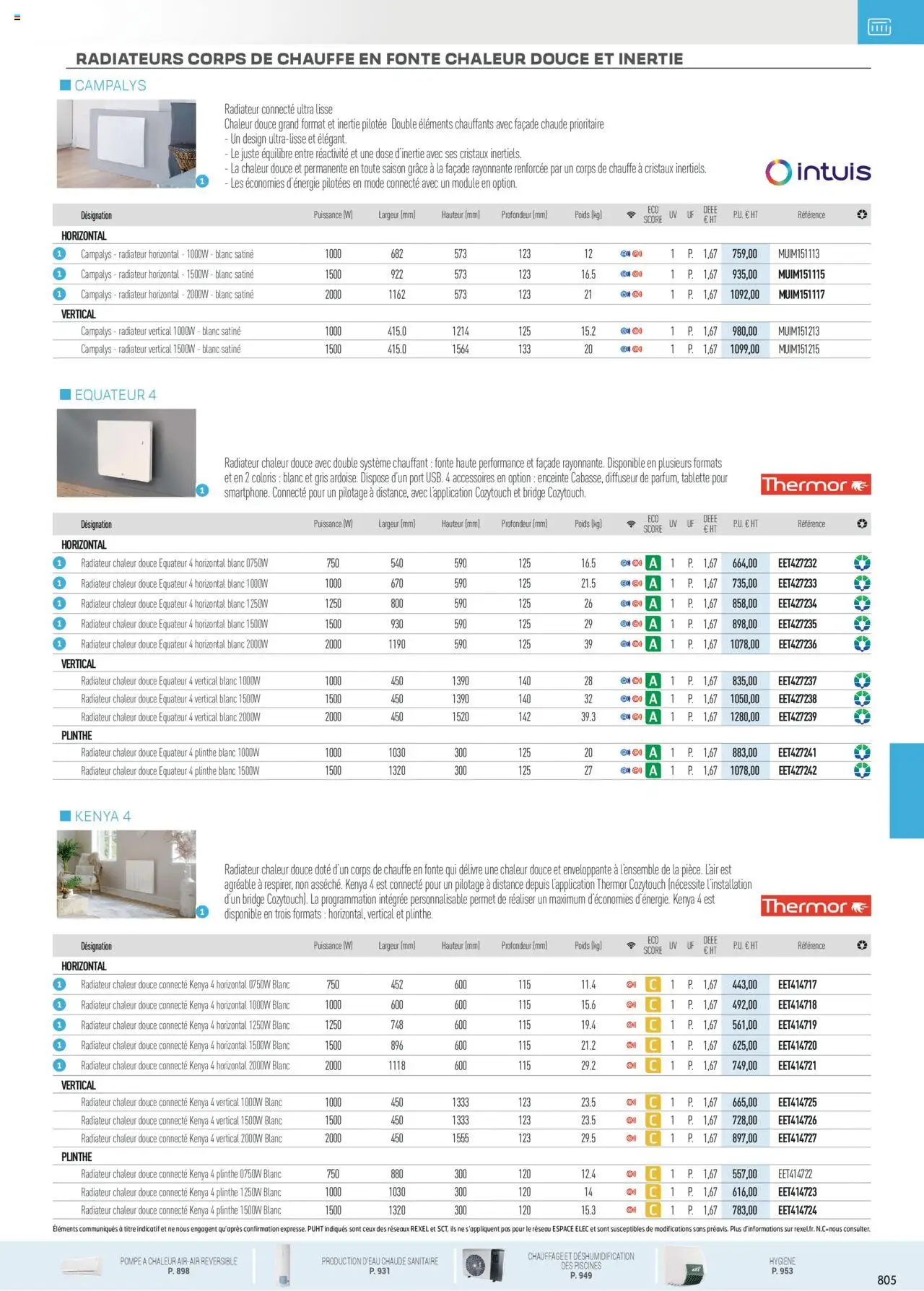 Rexel - Chauffage Électrique, ECS, PAC AIR-AIR Et Qualite De L´Air Interieur - page 11 - valable à partir du 16/07/2025