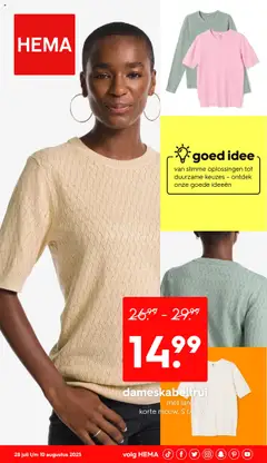 Hema folder / publicité geldig vanaf 28/07/2025