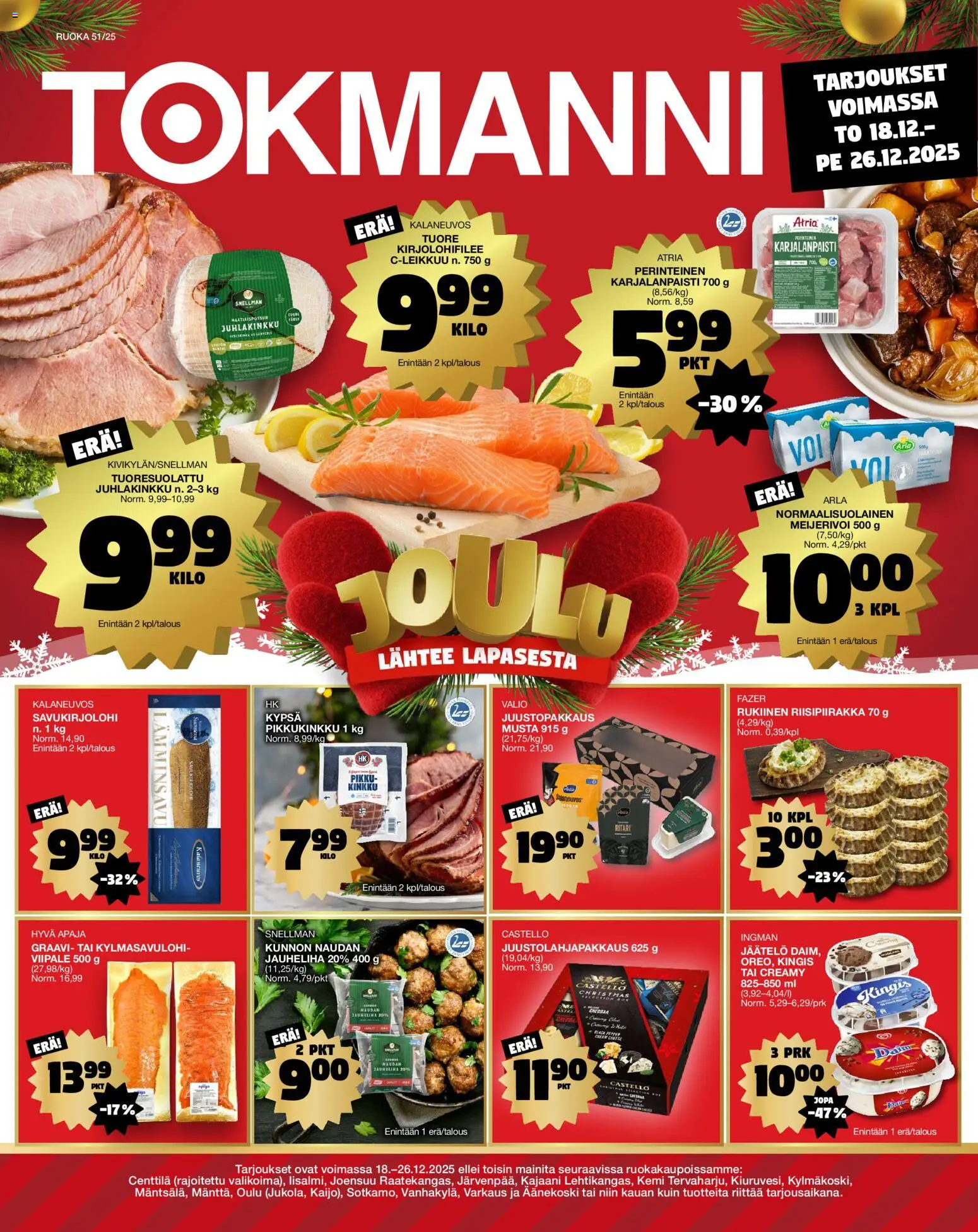 Tokmanni Ruokatarjoukset - sivu 1- voimassa alkaen 18/12/2025