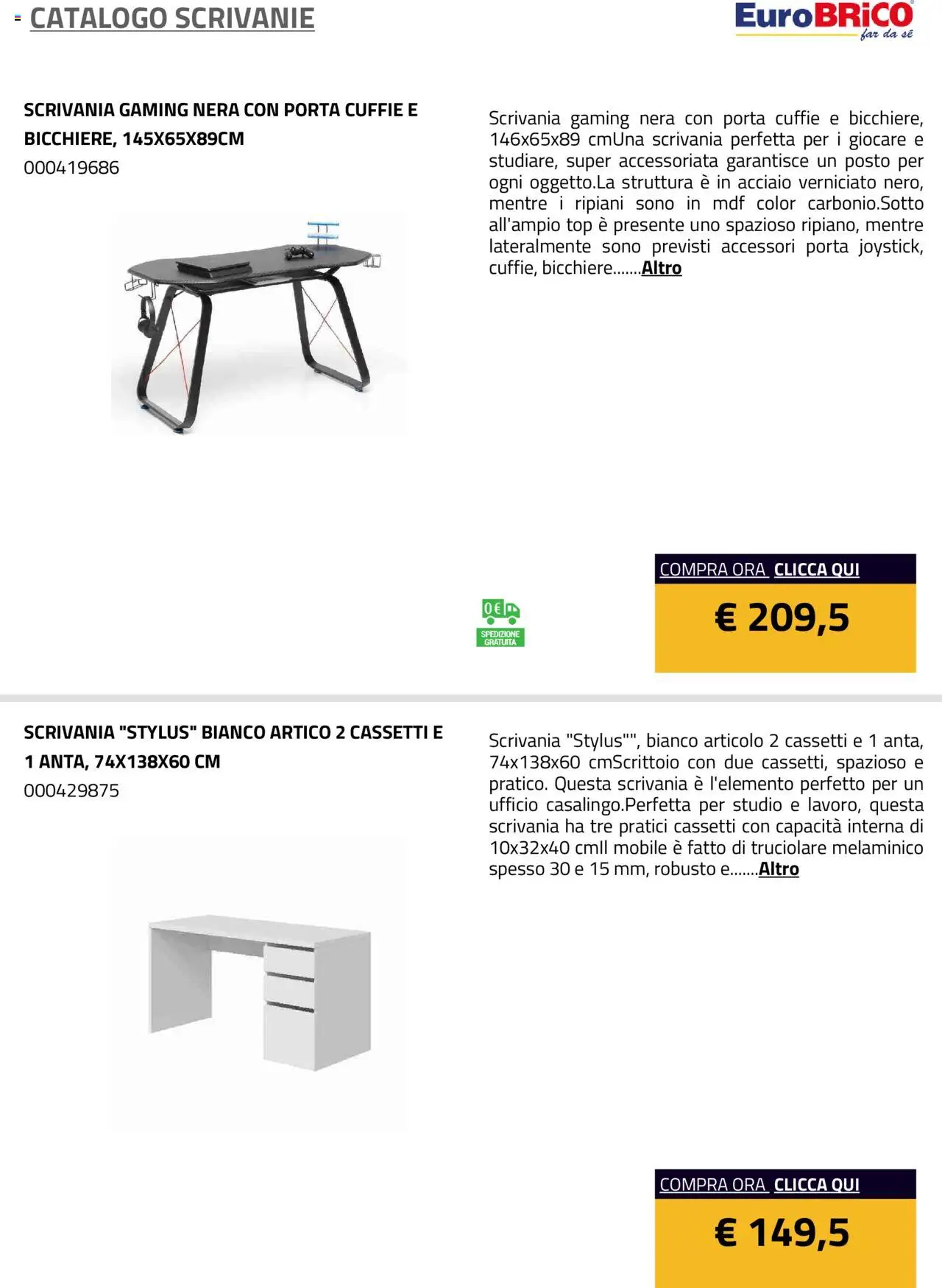 Eurobrico Scrivanie catalogo - pagina 20 - valido dal 23/07/2025