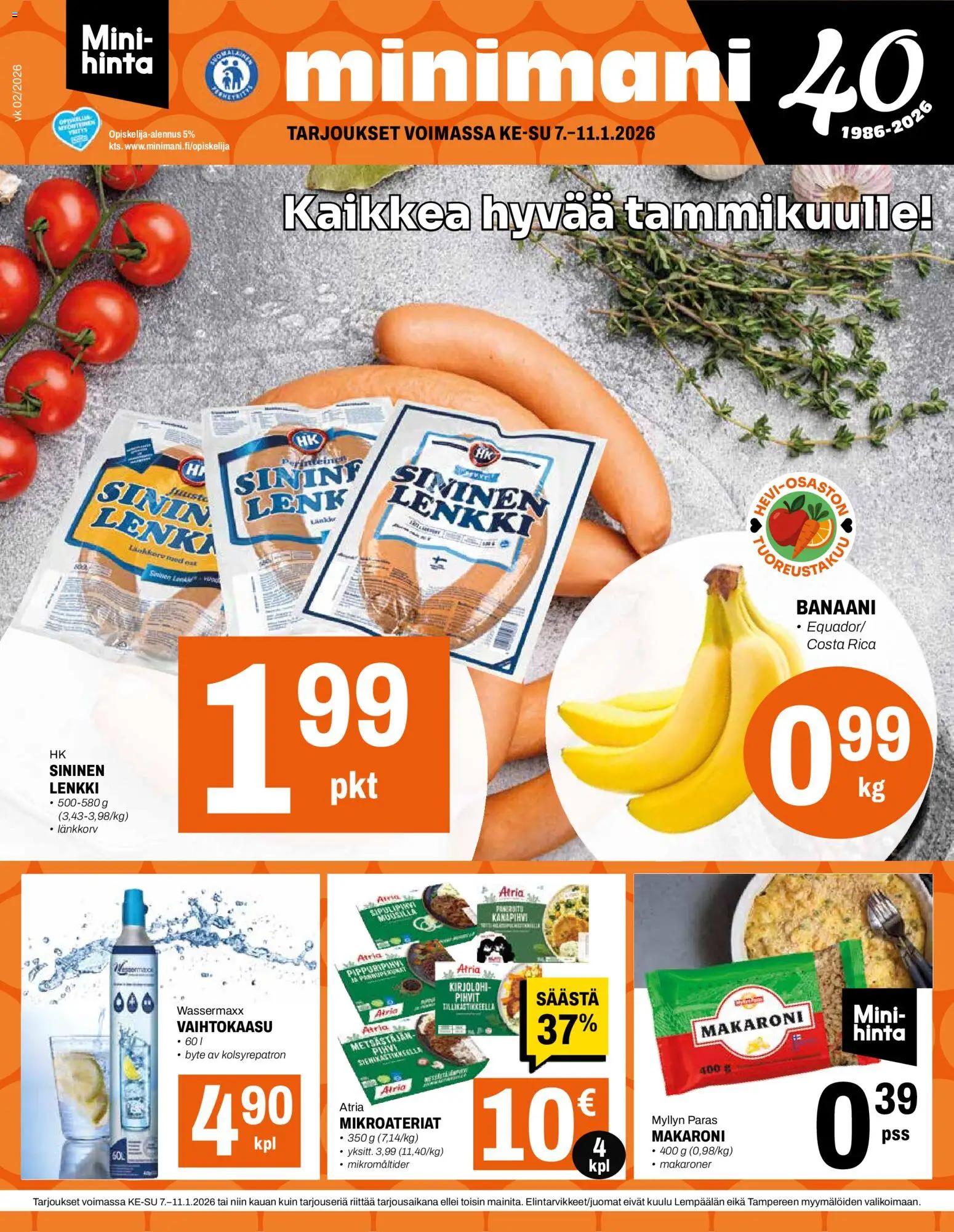 Minimani tarjoukset - sivu 1- voimassa alkaen 07/01/2026