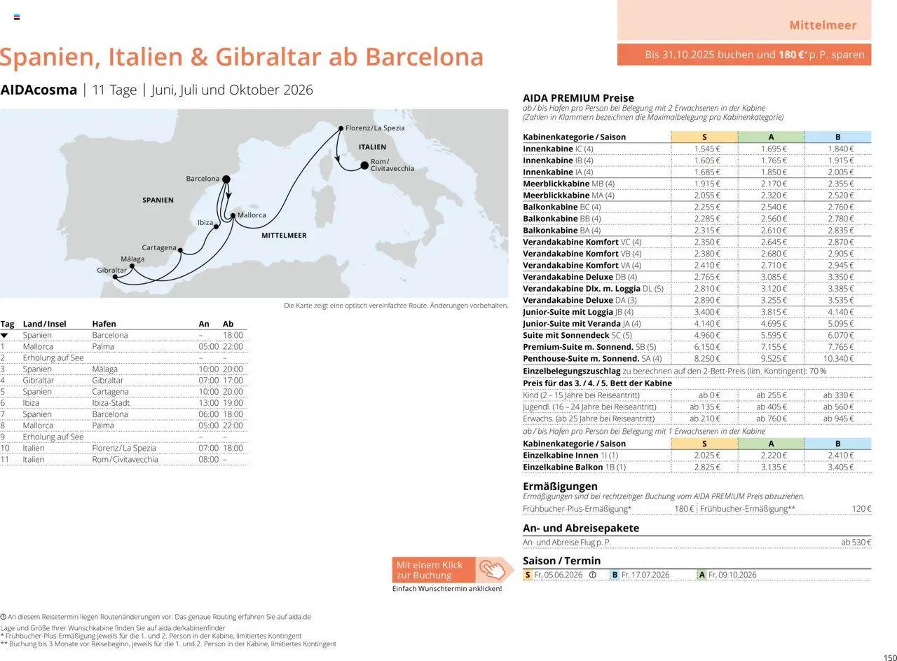 Aida Sommer 2026 - Seite 150 - gültig ab 01.03.2026