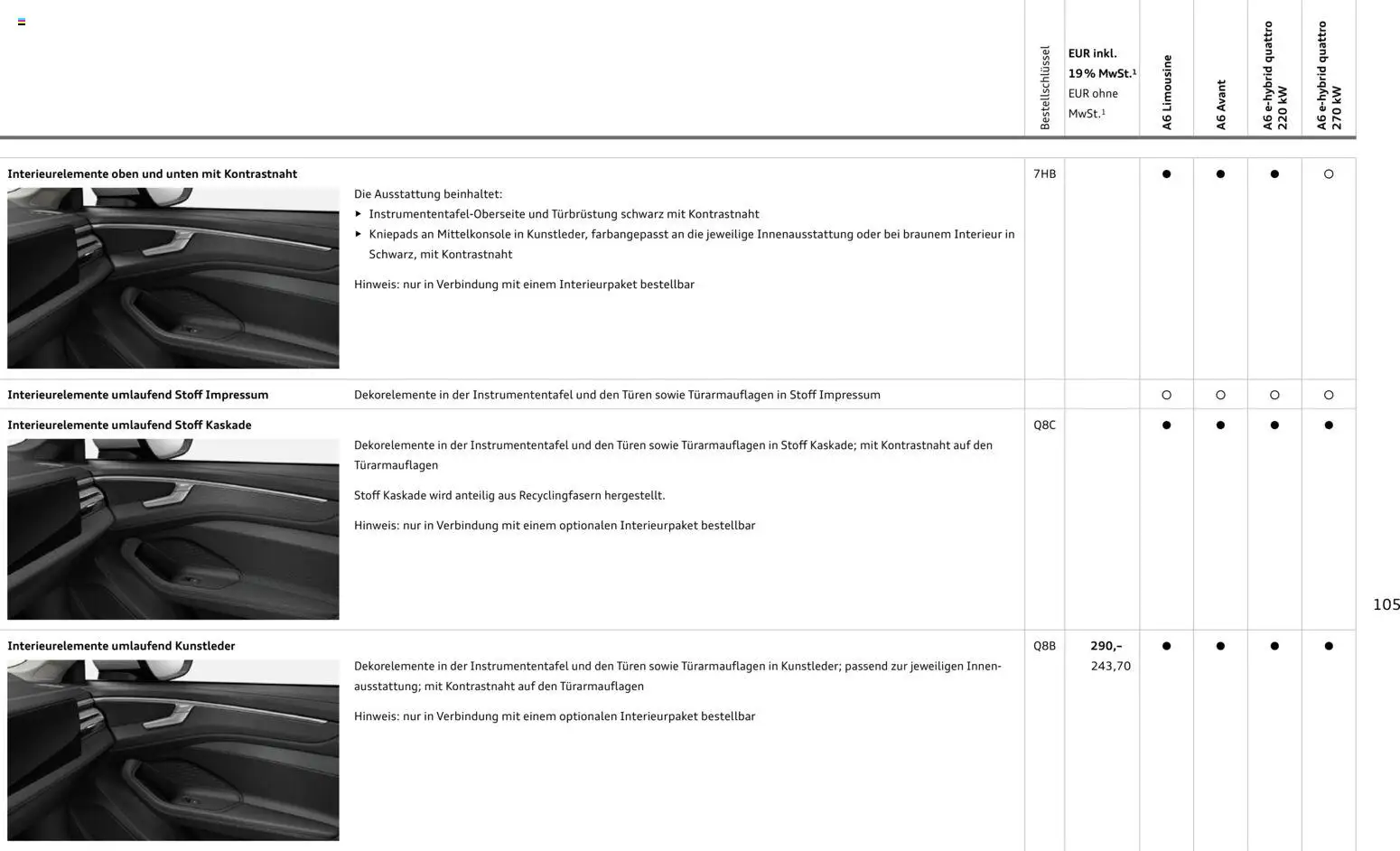 Audi A6 - Seite 105 - gültig ab 28.10.2025