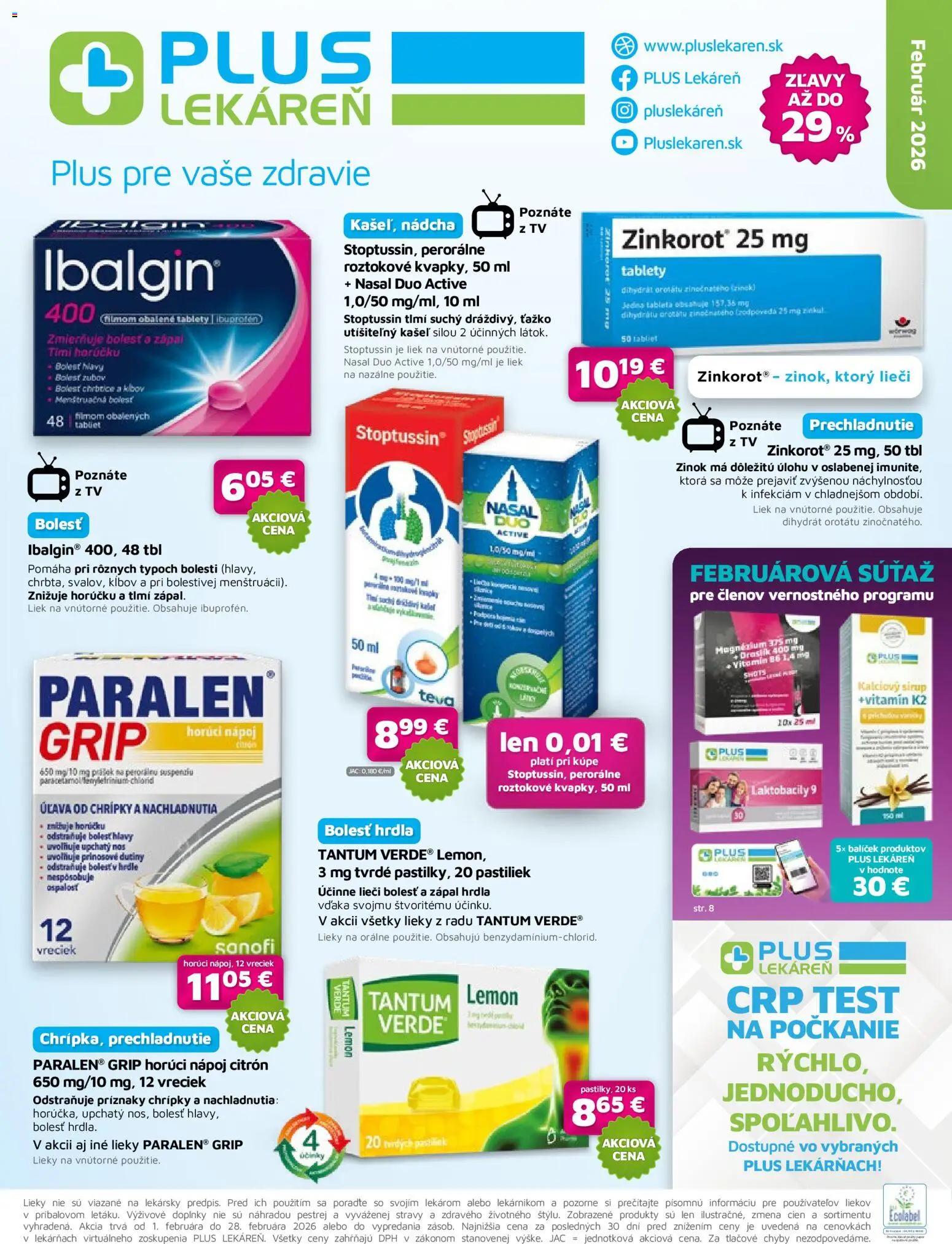 Plus lekáreň leták - strana 1- platný od 01.02.2026
