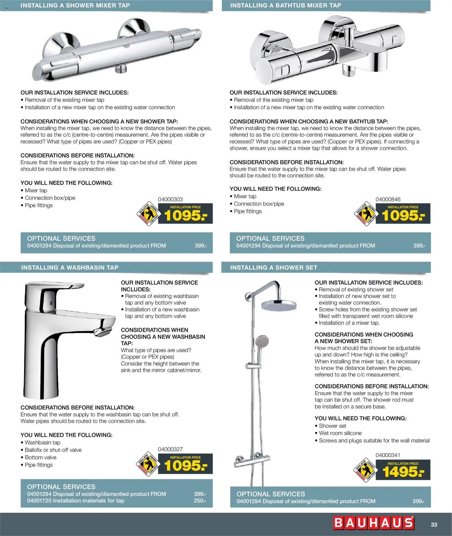 Bauhaus - Installation Service - ENGLISH - page 33- valid from 01/01/2026