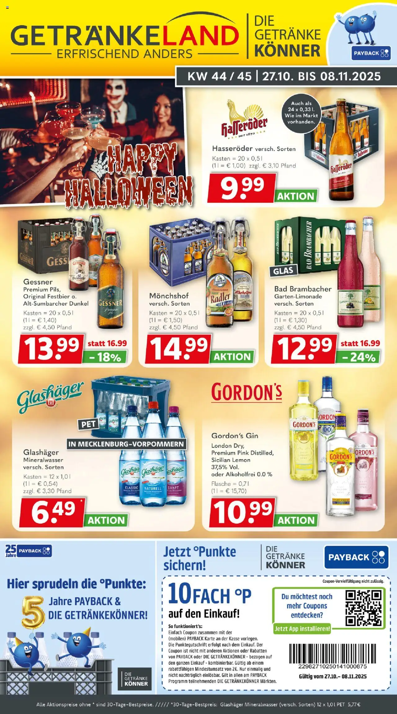 Getränkeland Prospekt 	 - Seite 1 - gültig ab 27.10.2025