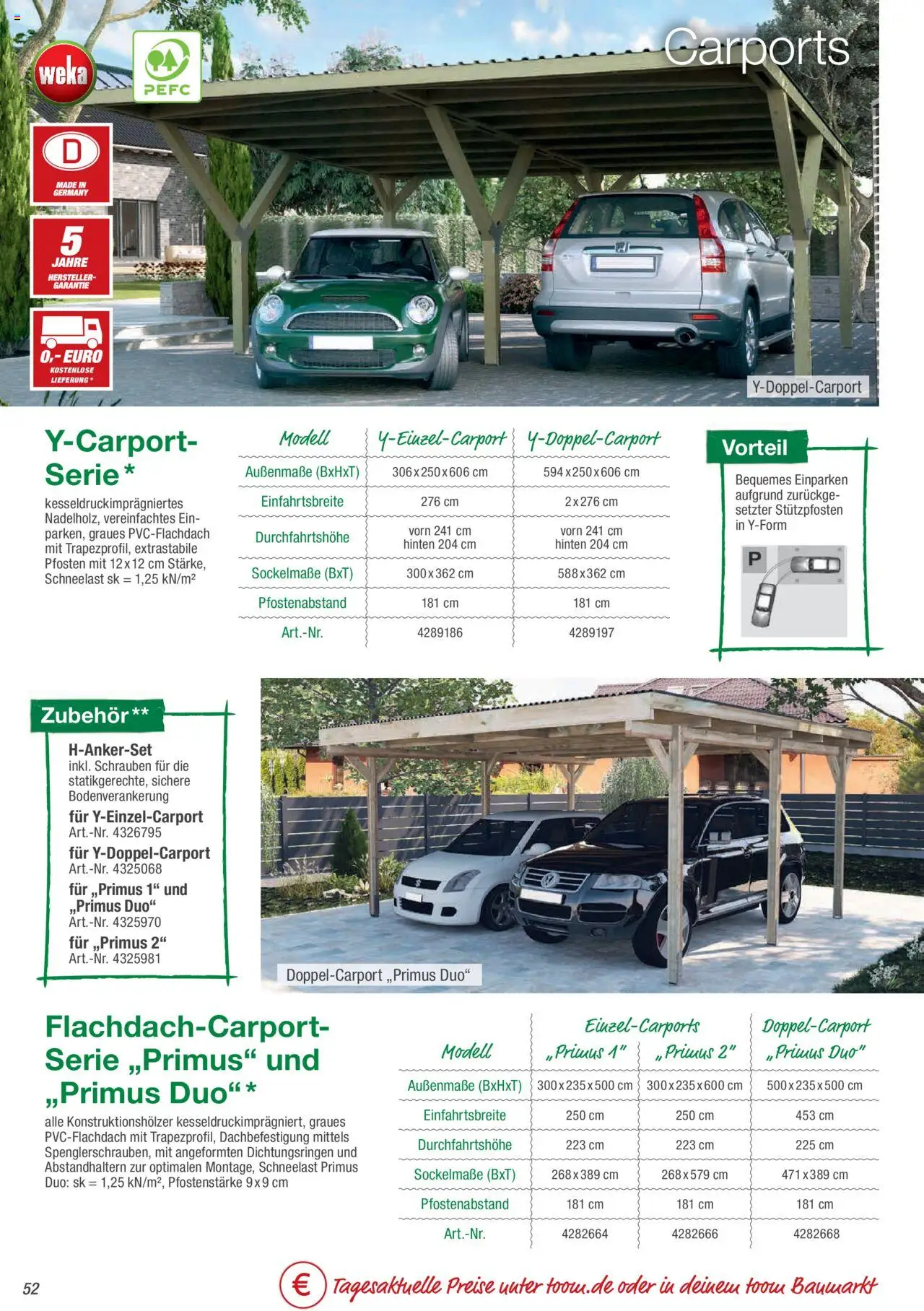 Toom Baumarkt Gartenhäuser & Carports  - Seite 52 - gültig ab 01.01.2025