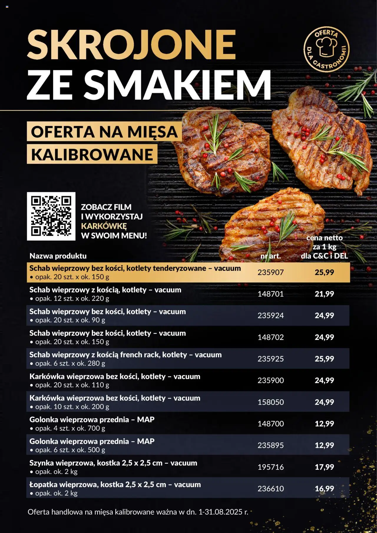 Makro Gazetka - Mięsa kalibrowane - strona 1- ważny od 01.08.2025
