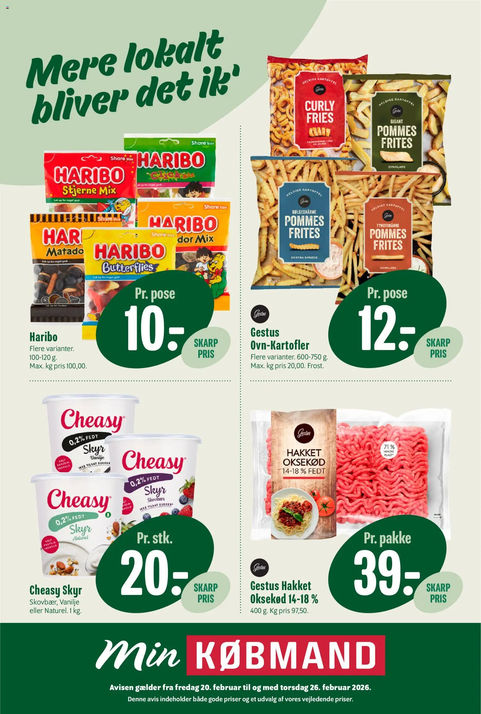 Min Købmand - Tilbudsavis - side 1- gyldig fra 20/02/2026
