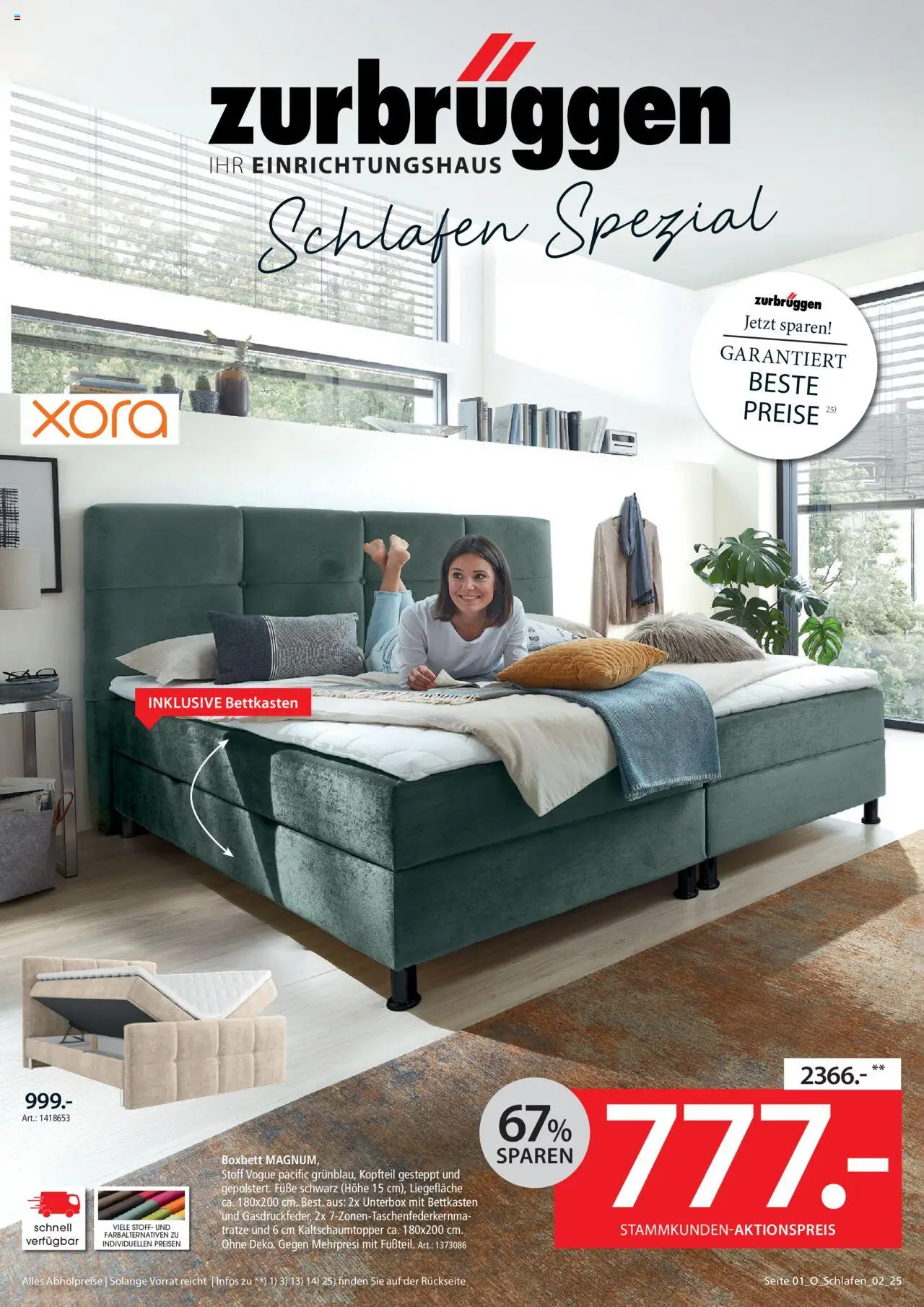 Zurbrüggen Schlafen Spezial - Seite 1 - gültig ab 16.07.2025