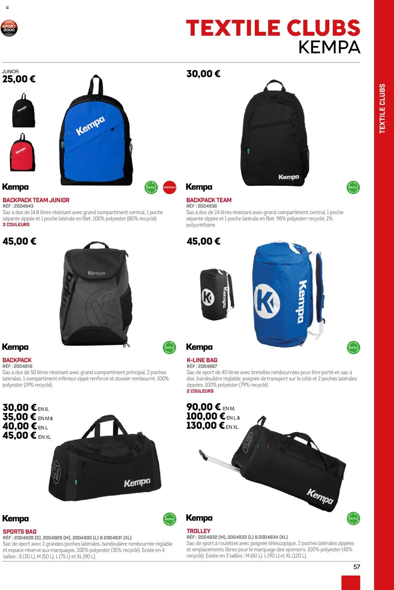 Sport 2000 brochure - page 57 - valable à partir du 01/06/2025