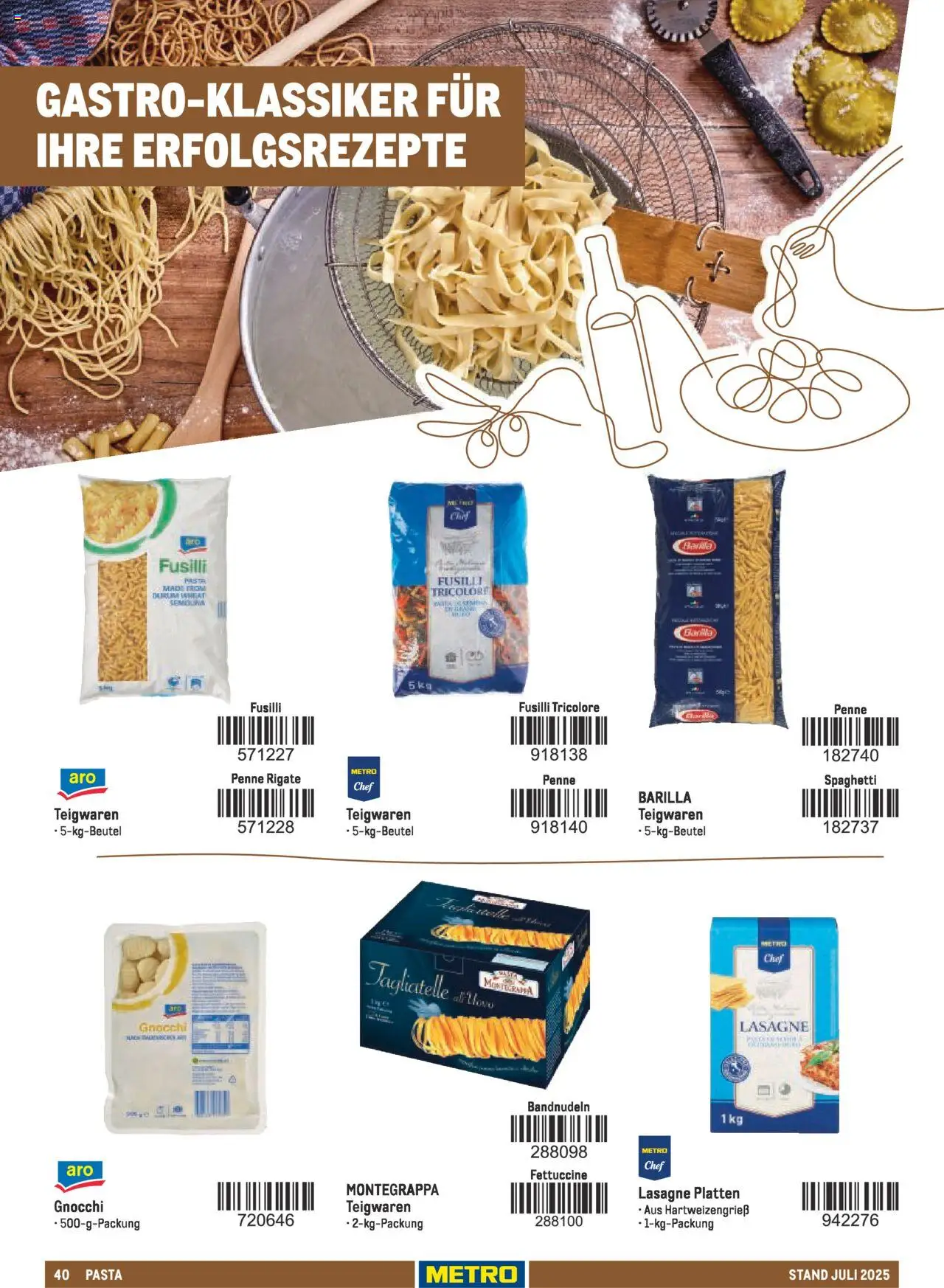 Metro - Sortimentskatalog Lieferservice - Seite 40 - gültig ab 31.07.2025