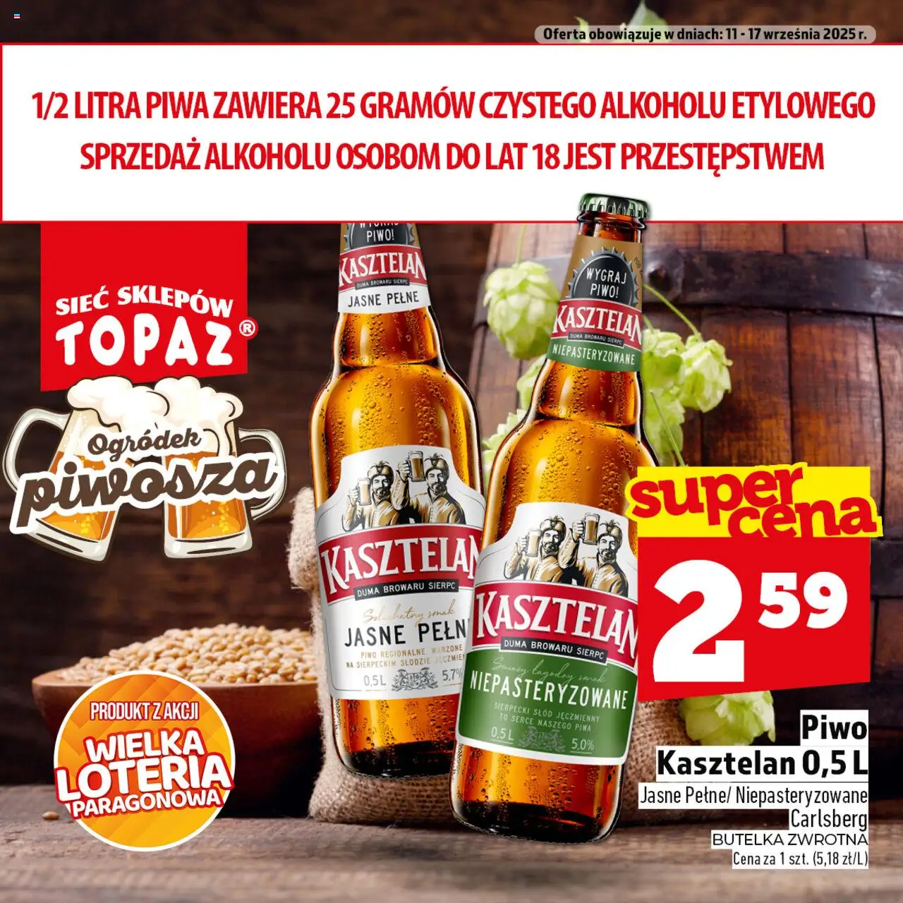 Topaz Gazetka - Ogródek Piwosza - strona 1- ważny od 11.09.2025